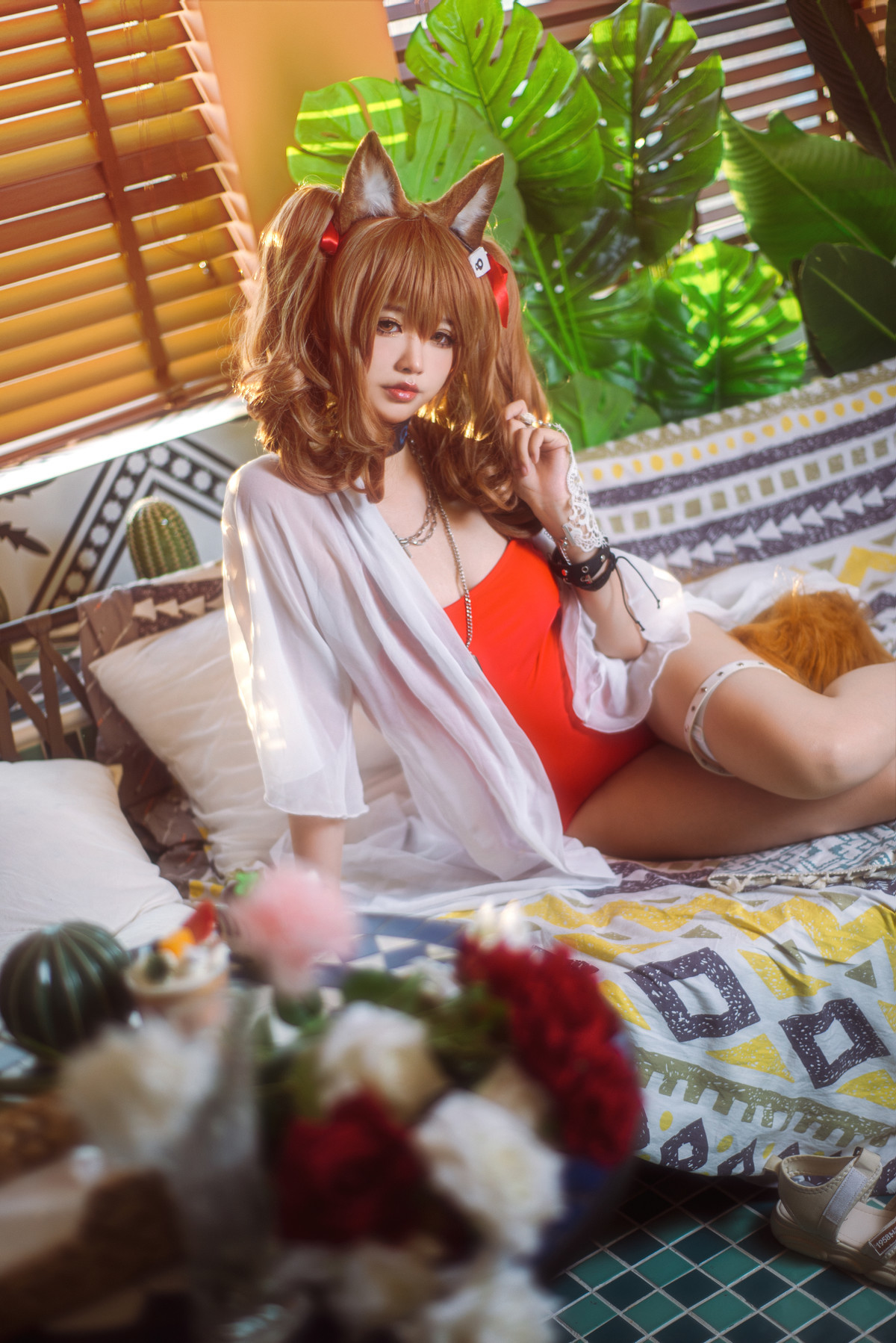 Kudo Shingo Cosplay Arknights Angelina Xia Hui Swimsuit