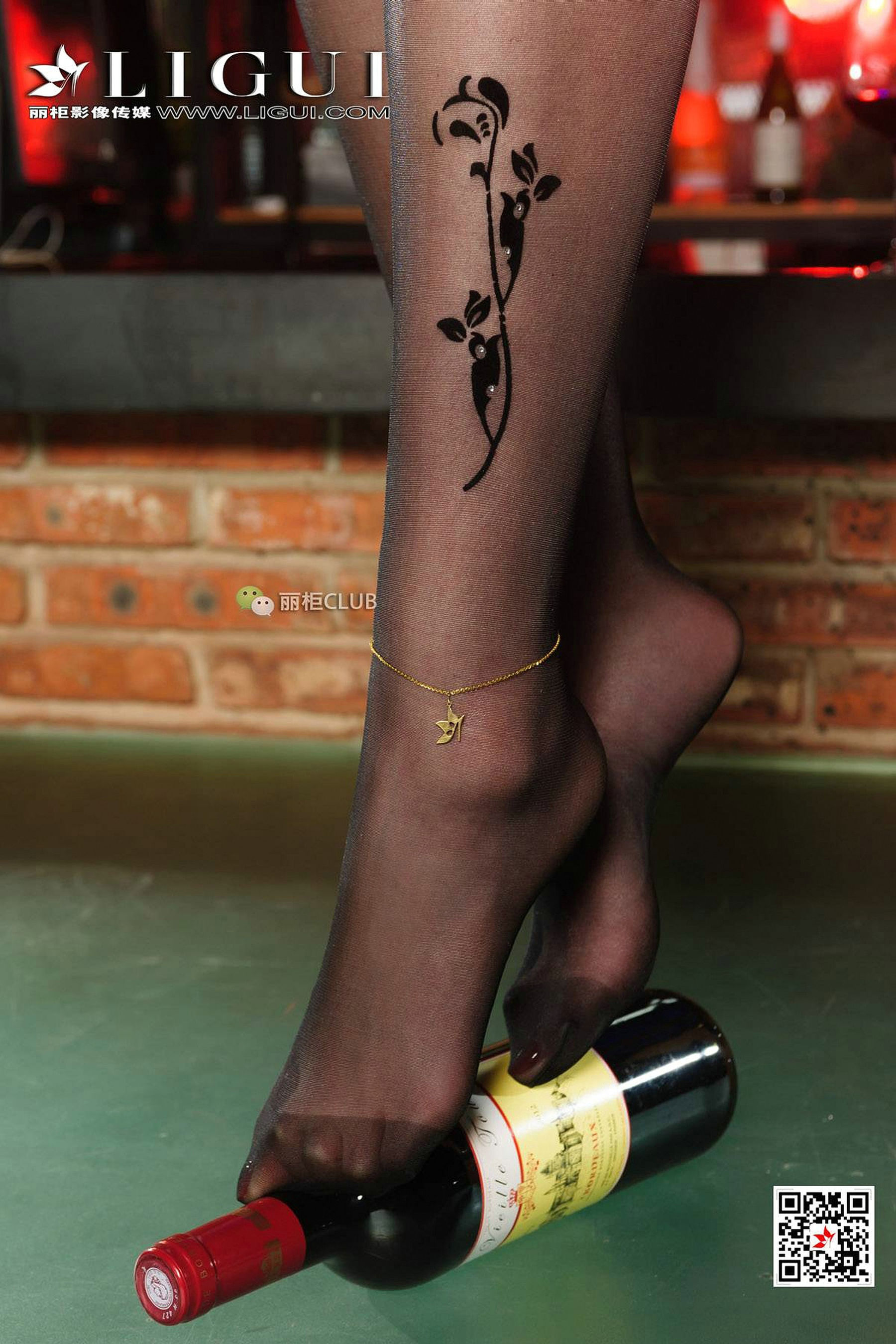 Leg Model Xiaoge Nightclub Black Silk Girl Ligui