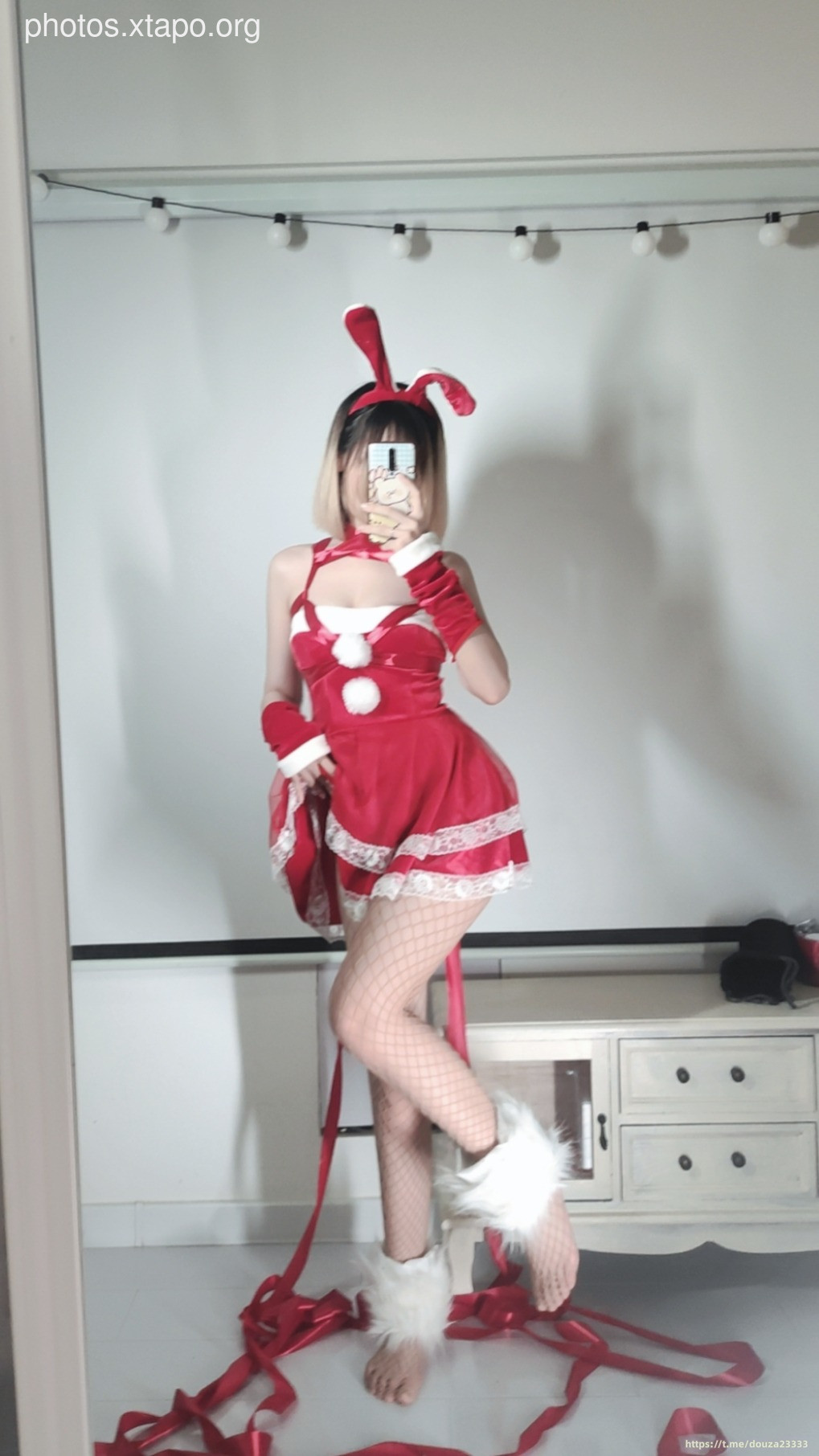 Sang W Yizi Net socks Ribbon Rabbit (December 25 Award Group Resources)