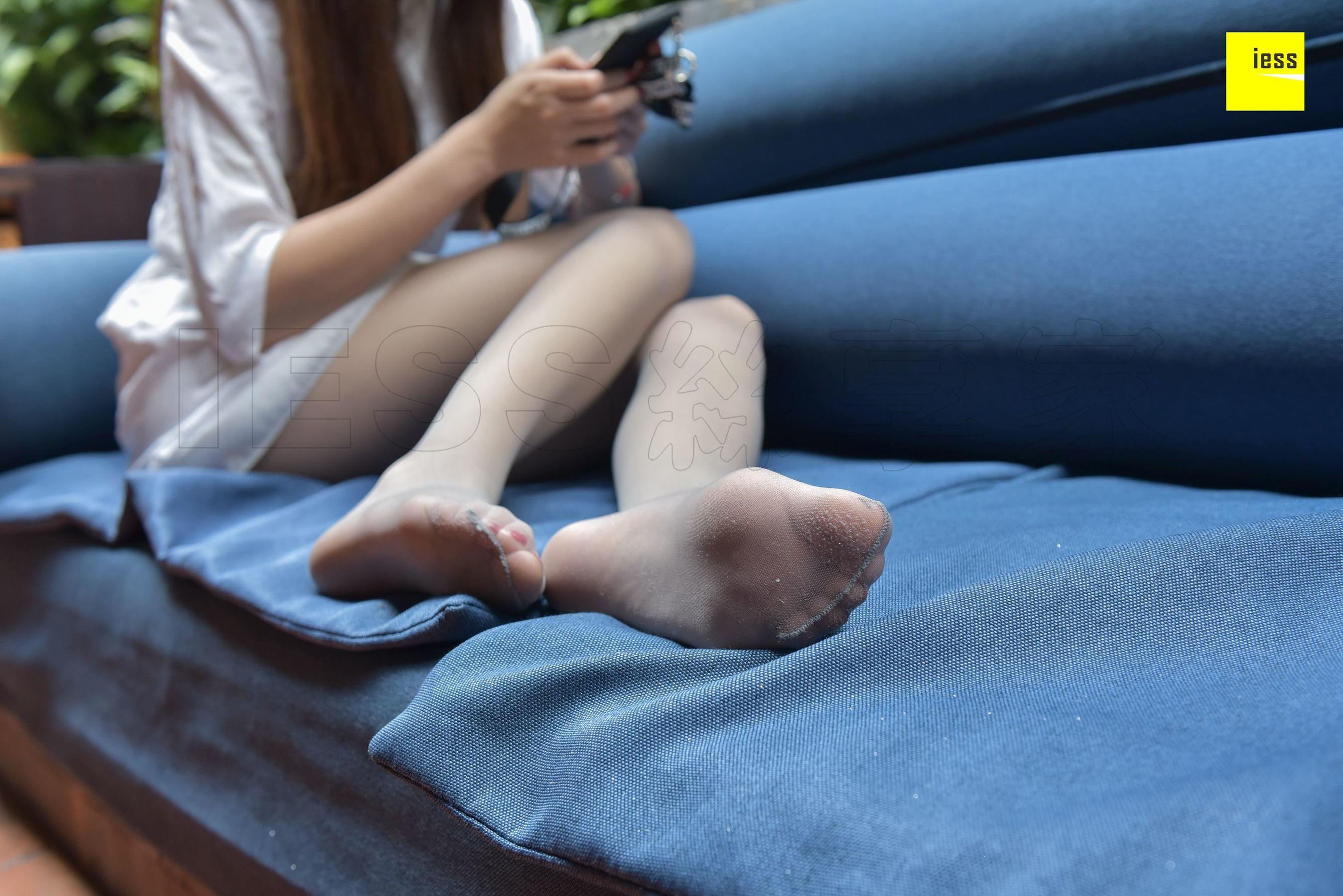 Seven -seven One word buckle sandals gray silk Different Thoughts to IESS Silk Enjoy Home 189