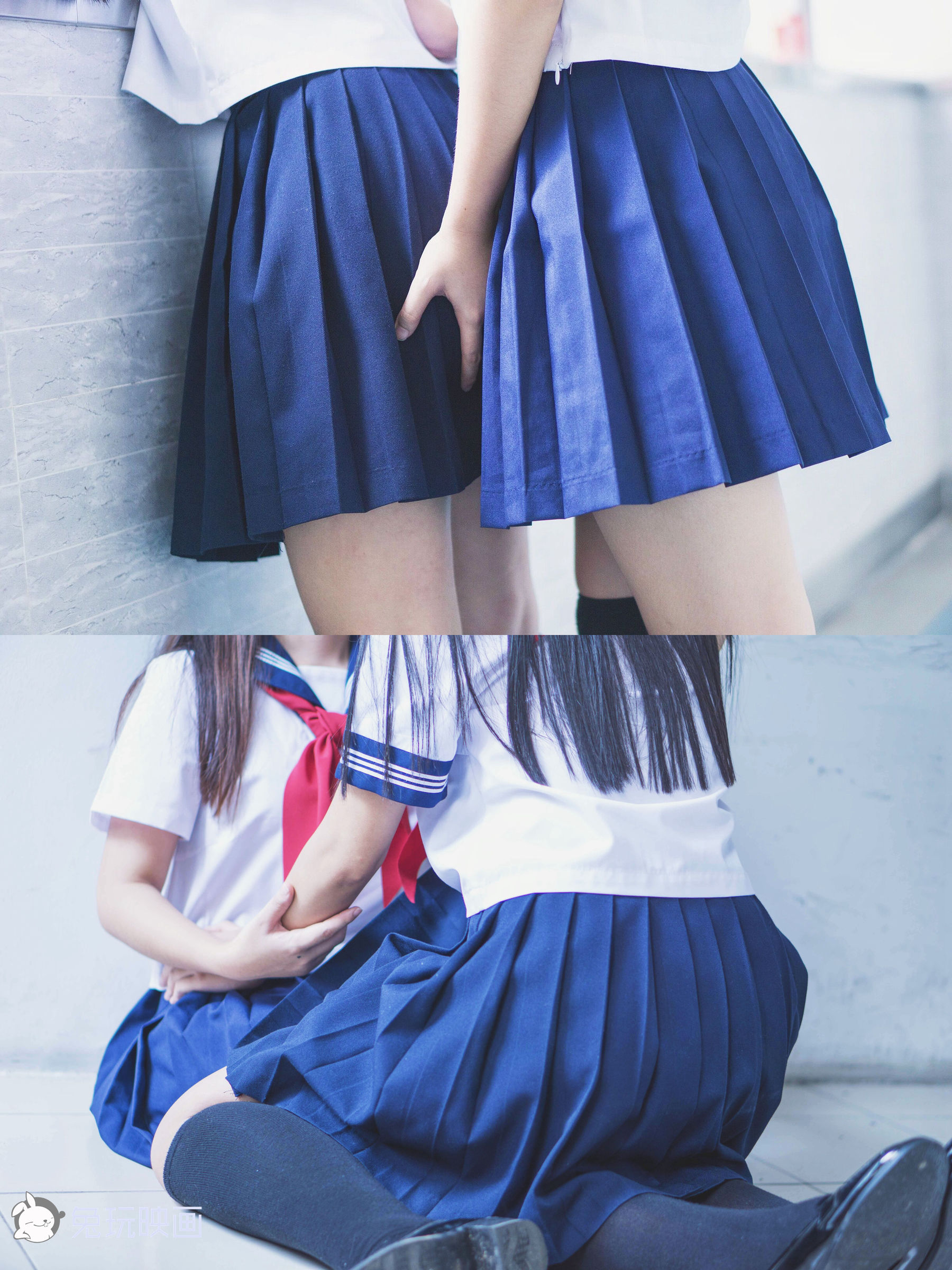 Bunny Playing Painting -Carn Uniform Vol.002 Classroom after school