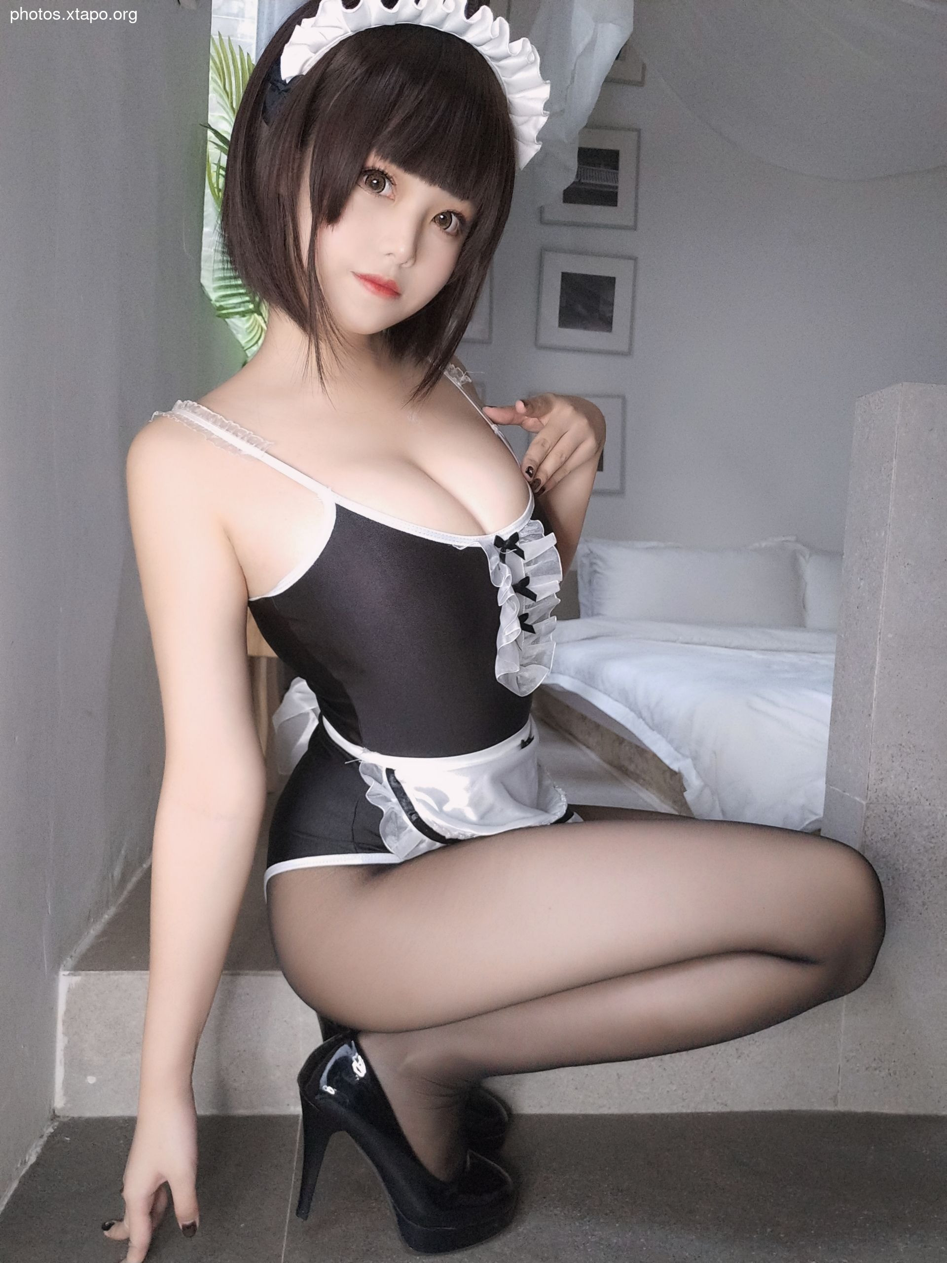 Honey juice cat Qiu NO.054 maid 42P4V-183MB