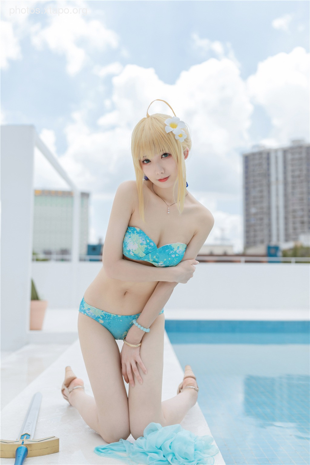 Frontier v - Artoria Pendragon Swimsuit 40P45M