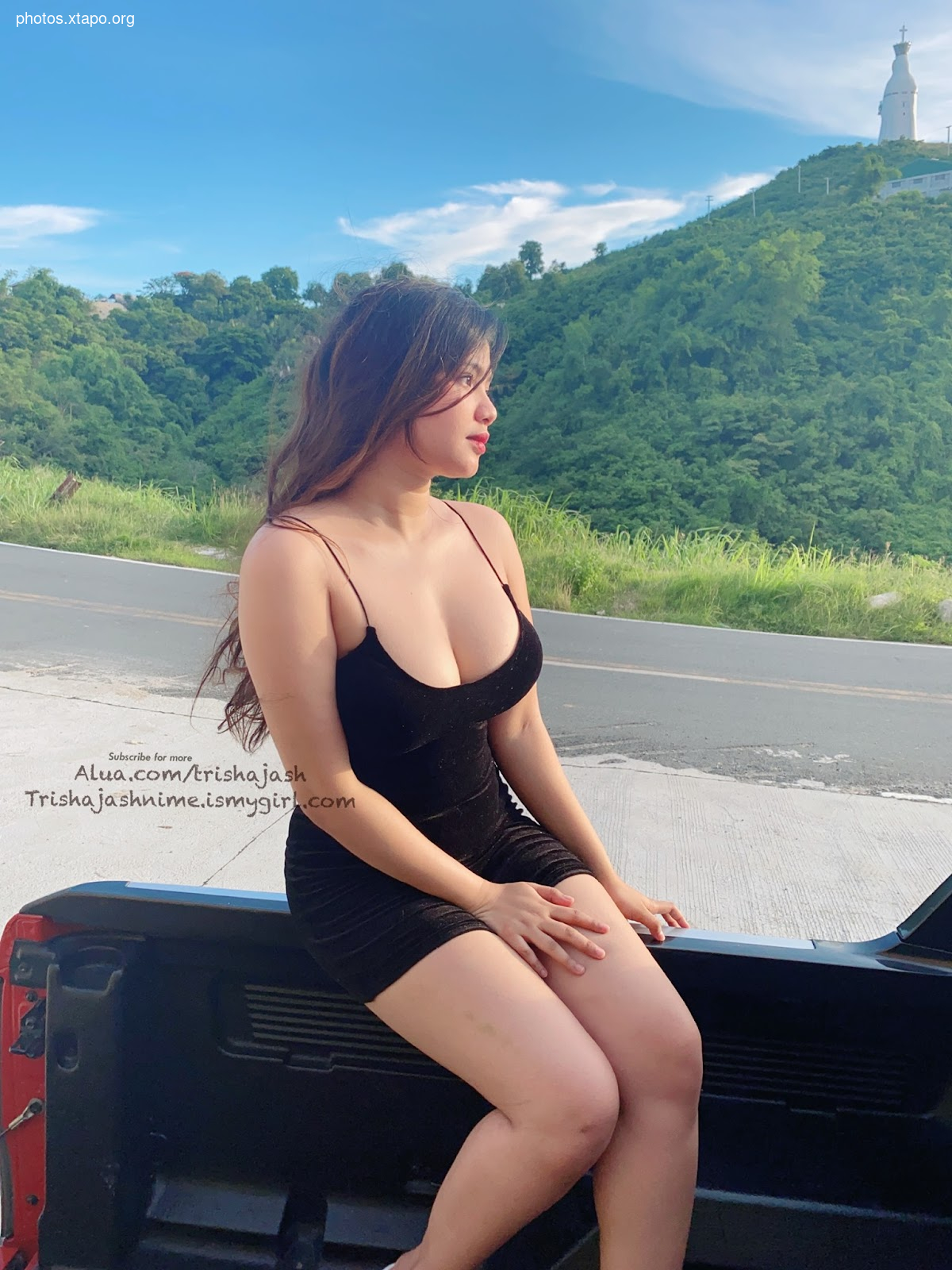 Trisha outside f nime,