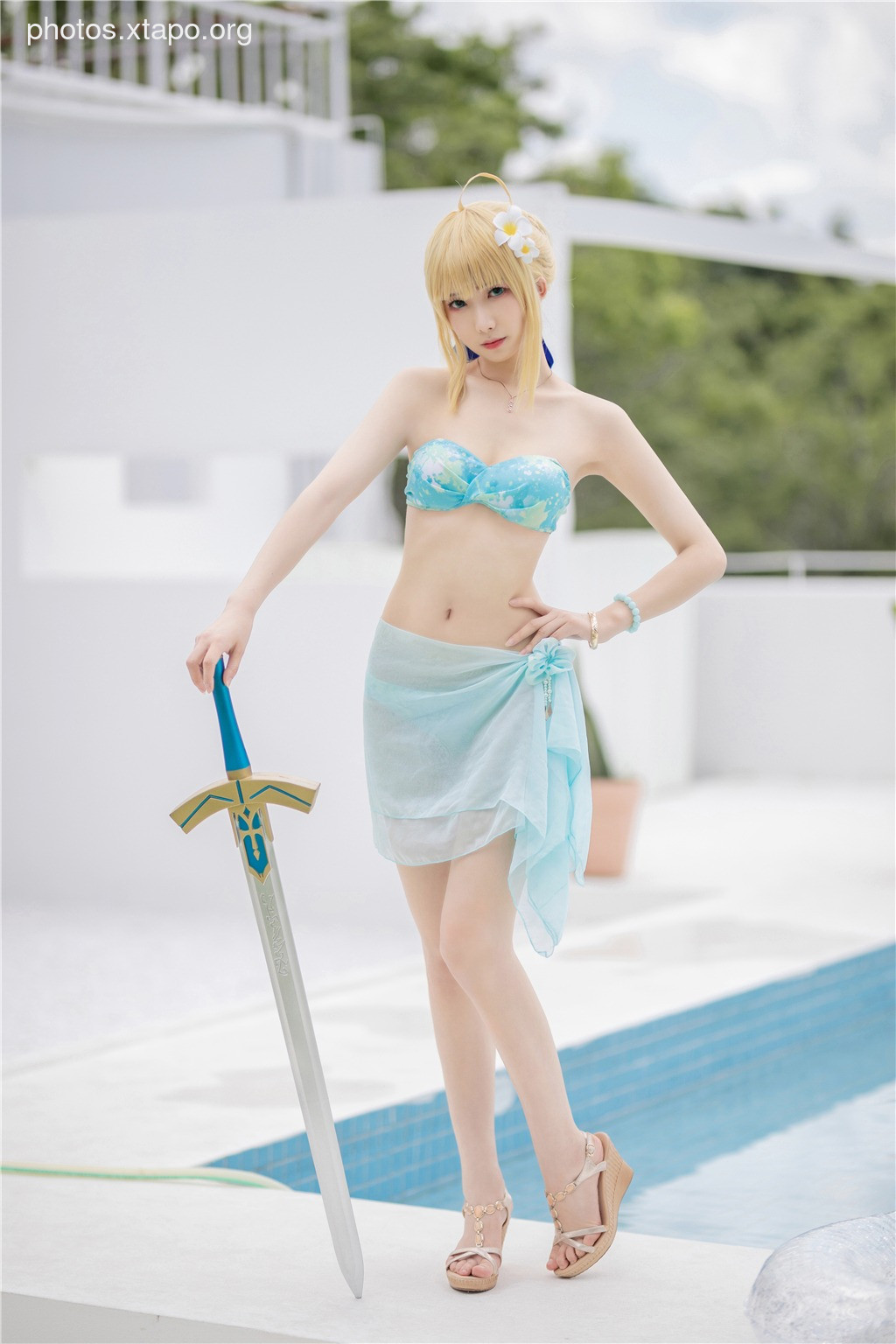 Frontier v - Artoria Pendragon Swimsuit 40P45M