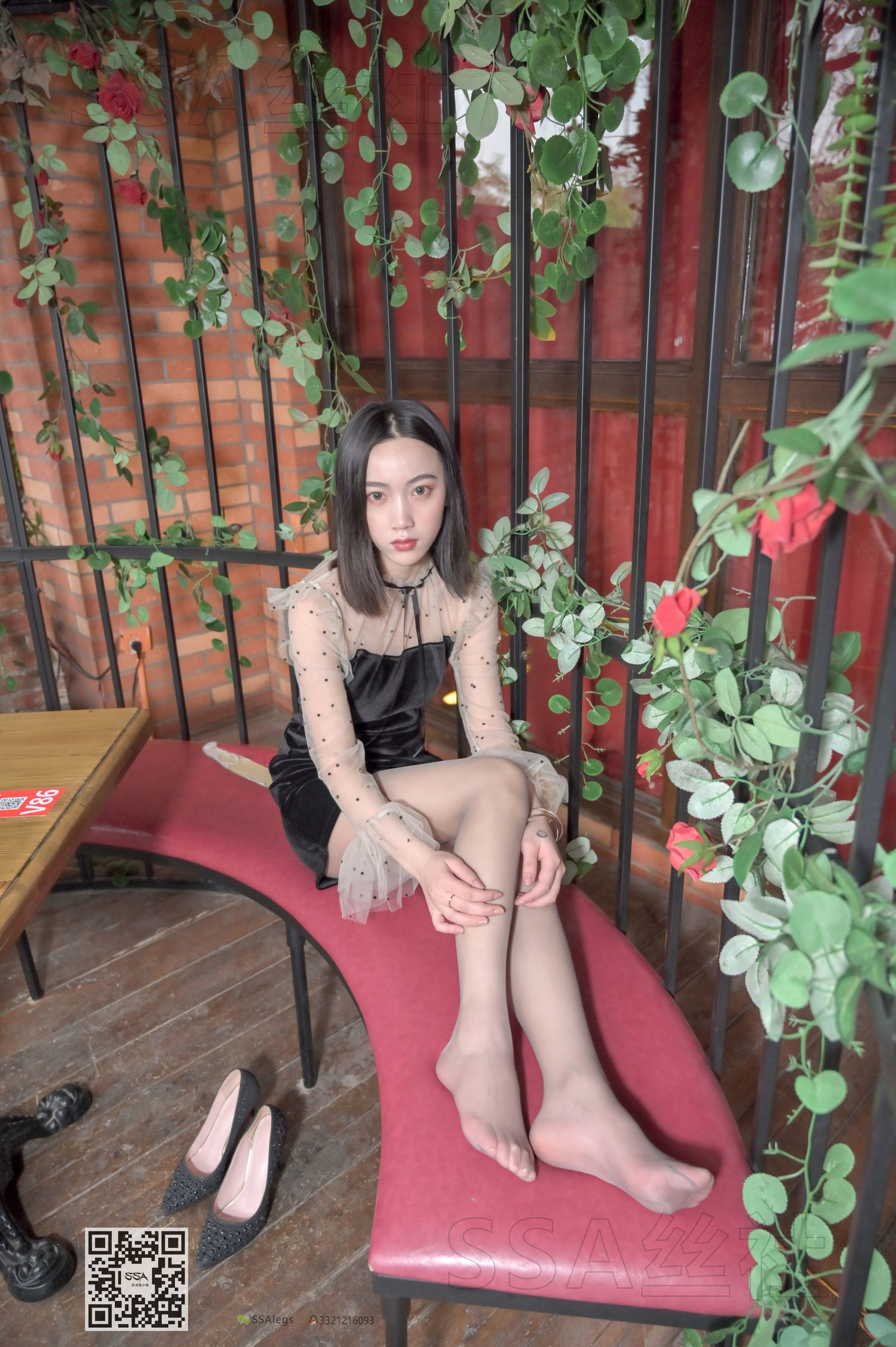 SSA Silk Club Super Clear photo NO.096 Dajie Street shooting leg mold ash silk