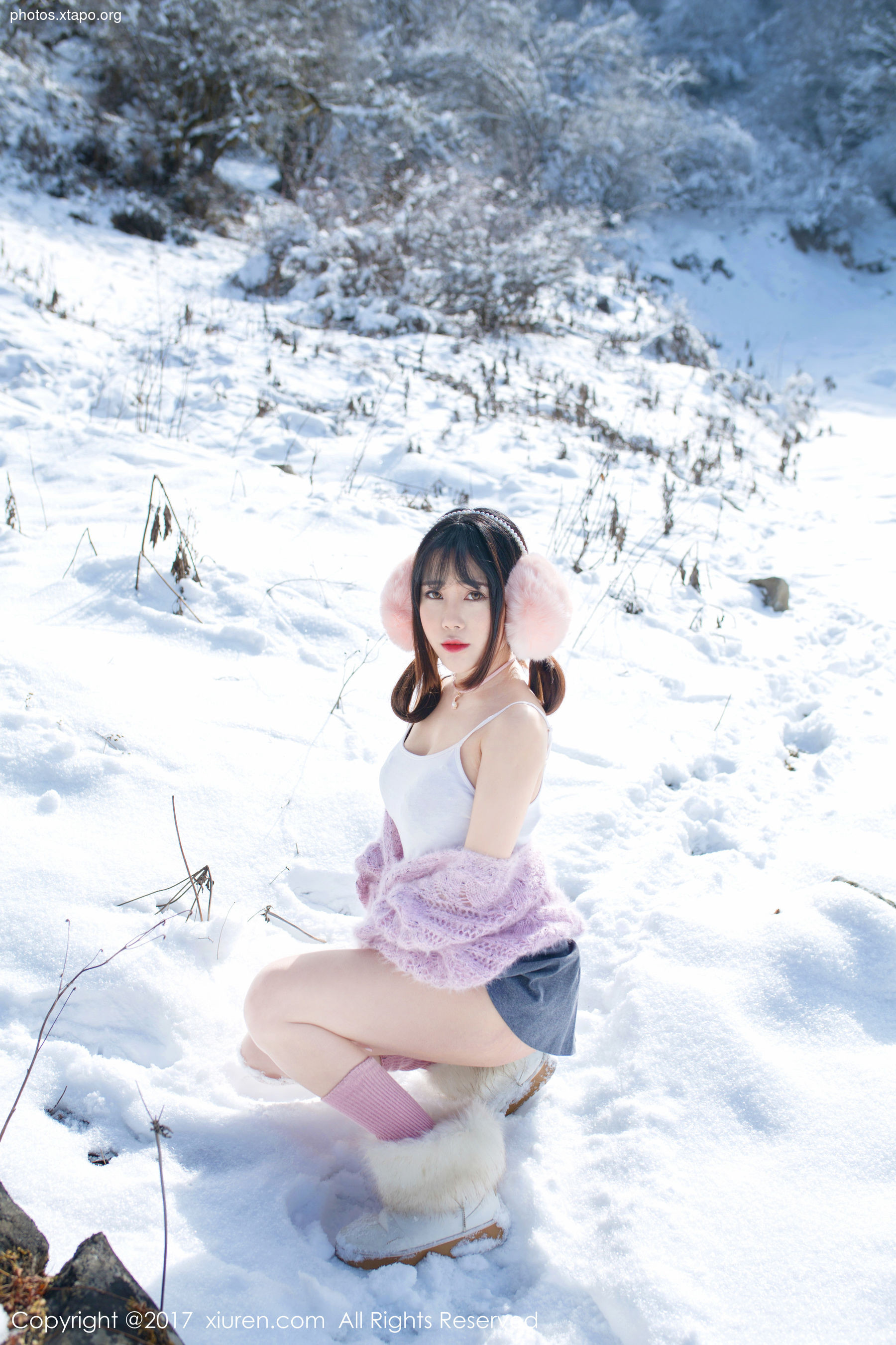 Dou Dou Liang Youlina Winter Snow Human Photography Xiuren No.720