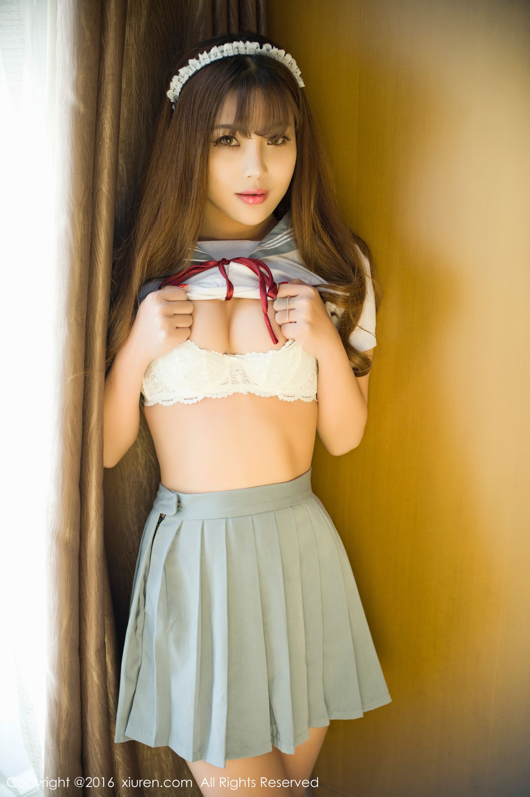 Zhou Yuran's High School Uniform Outdoor Blasting Milk, Classic Japanese School Uniform Xiuren Xiuren No.651