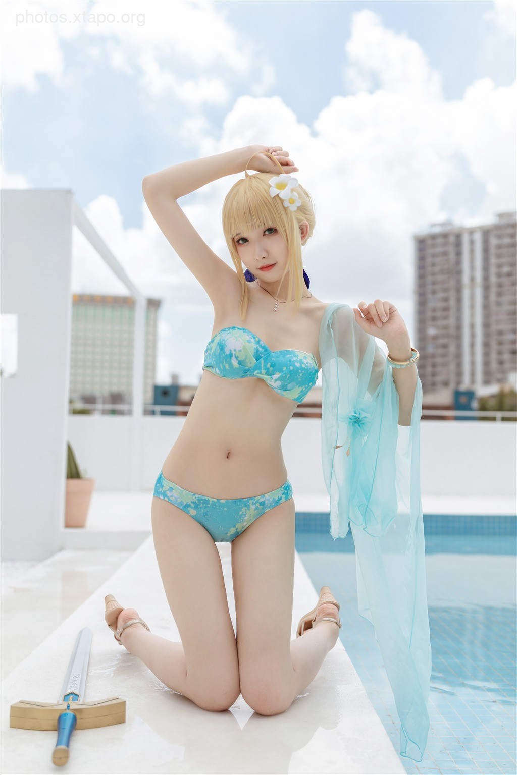 Frontier v - Artoria Pendragon Swimsuit 40P45M