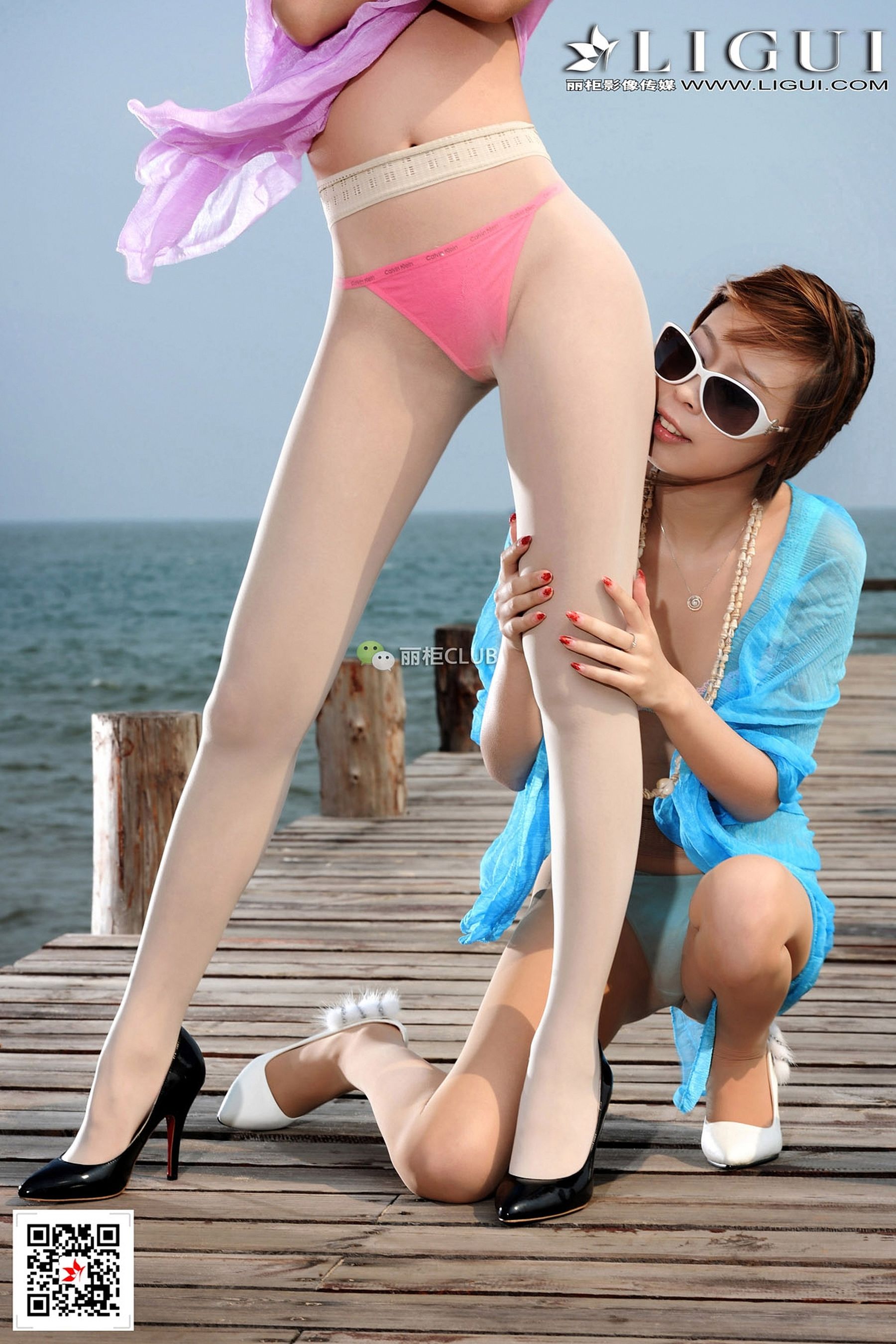 Leg Model Vicky & amp; Taozi Beach Pork Ligui