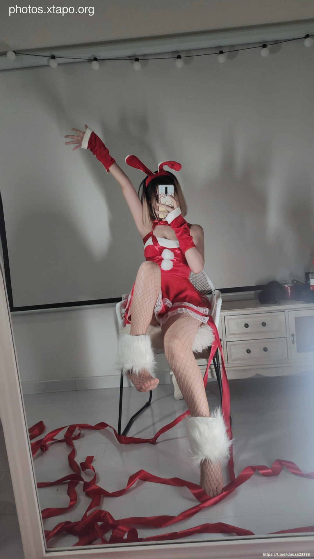 Sang W Yizi Net socks Ribbon Rabbit (December 25 Award Group Resources)