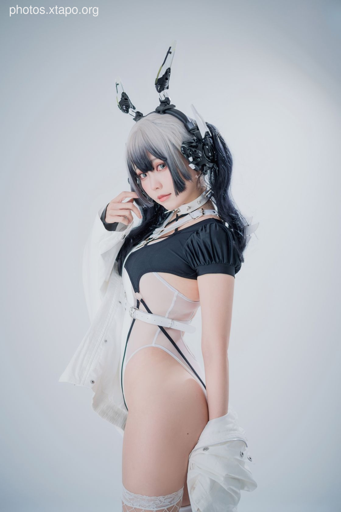 D- White cybergirl