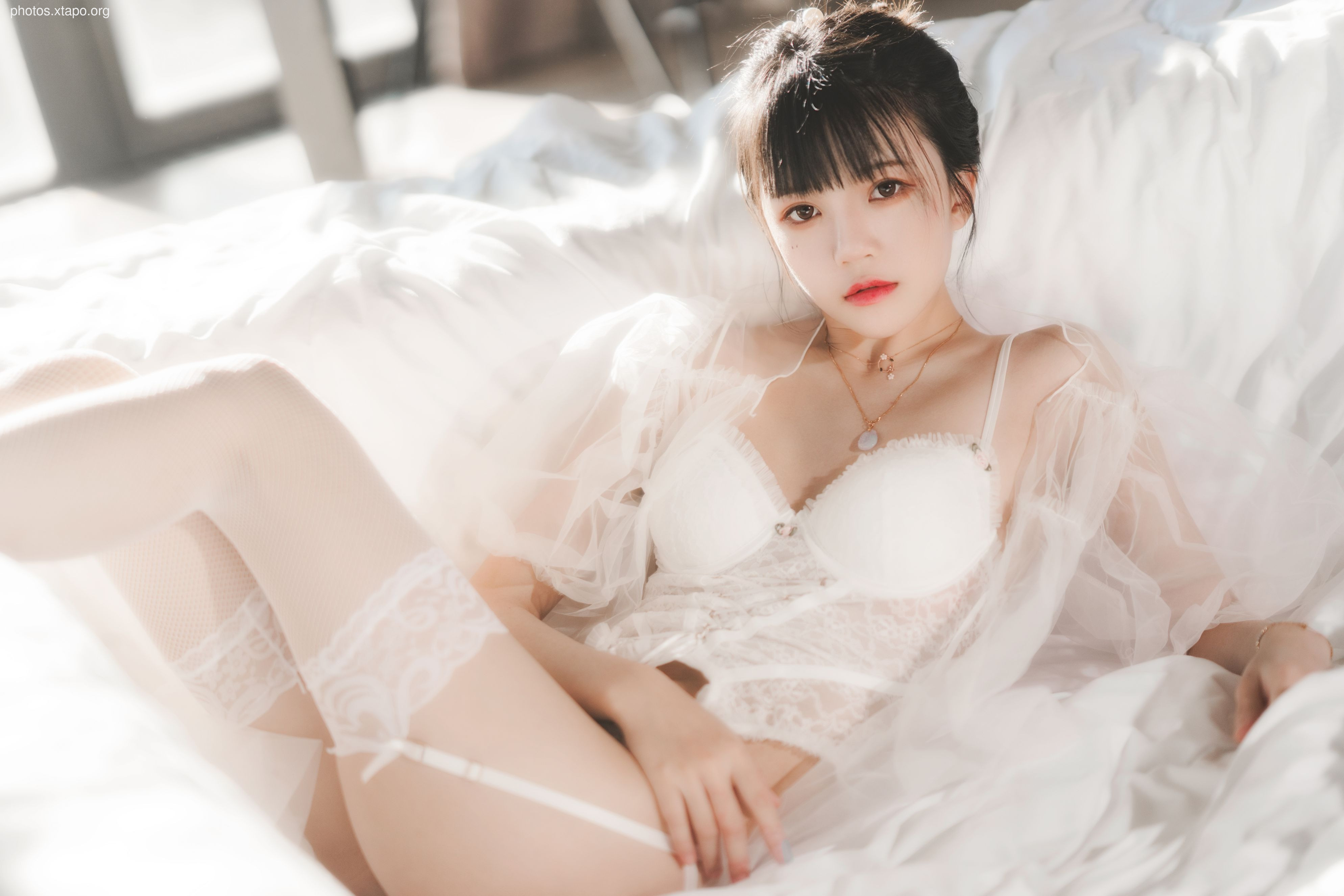 糖 桜 – -White gauze sugar