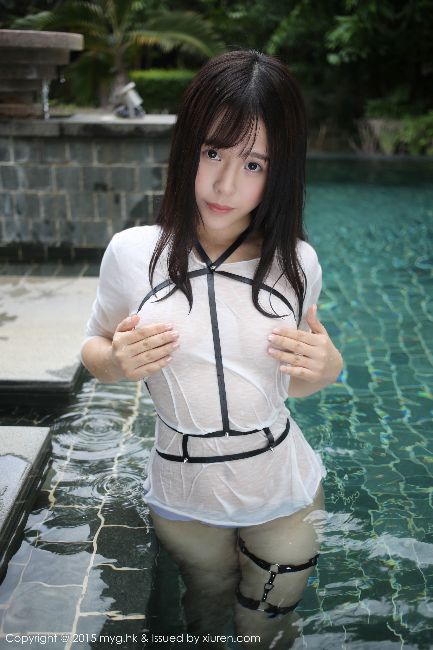 Evelyn Evel Black Silk StockingsSwimming Wet Miyuan Pavilion Mygirl VOL.170