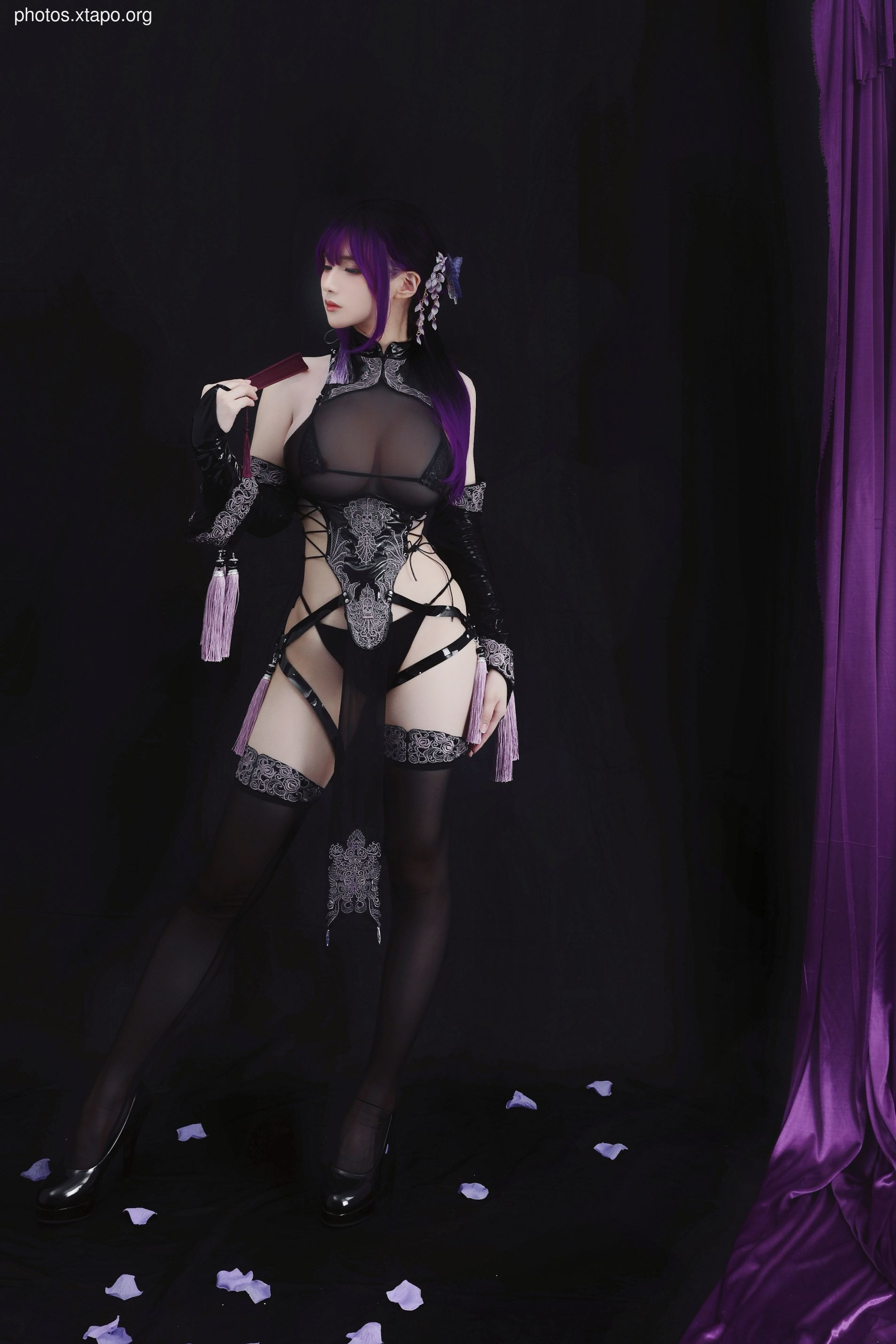 Younian Youmeko Purple Susi Cheongsam 35P-367MB