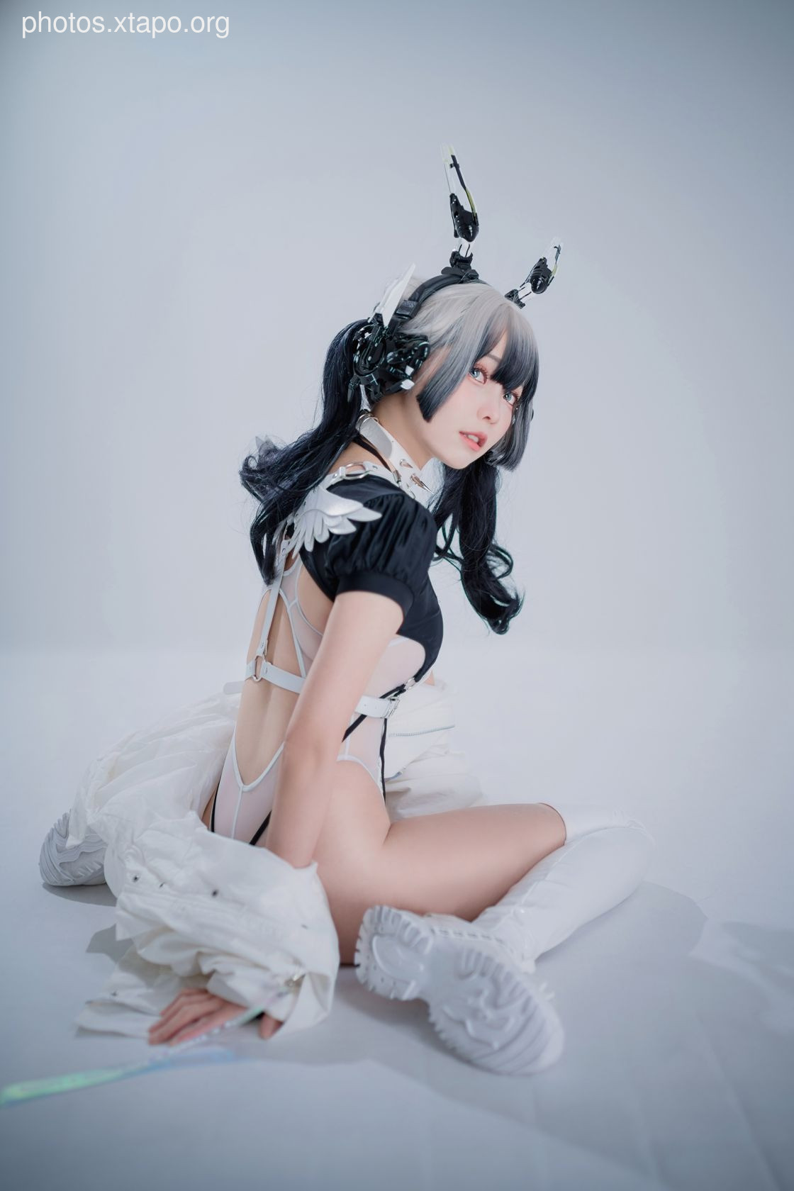 D- White cybergirl
