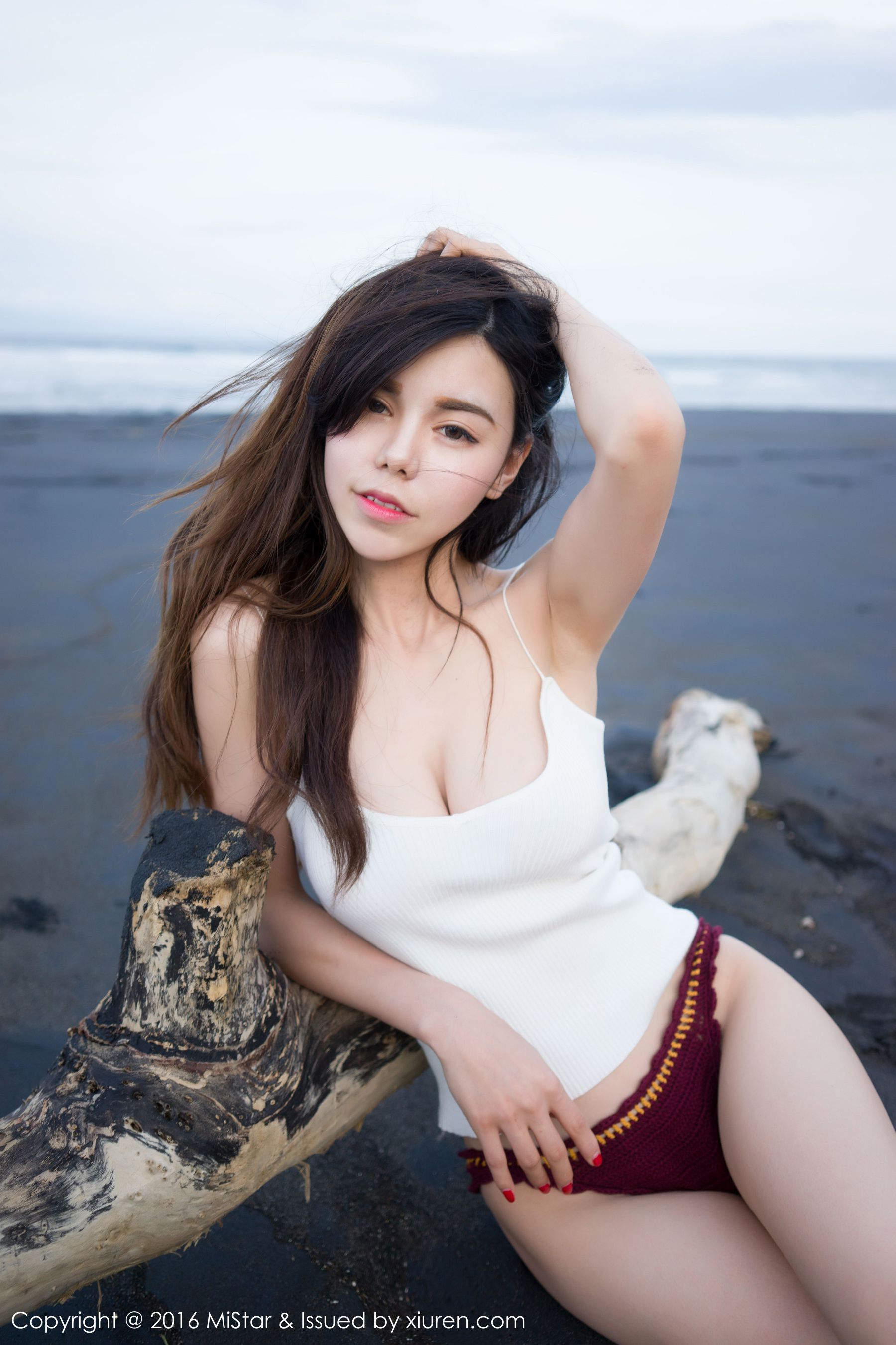 Shen Jiayu's Small vest on the beachbikini Meiyan Society MISTAR VOL.125