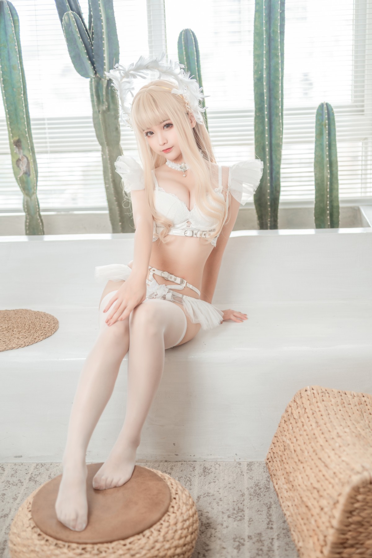 Cosplay Stupid Momo Chunmomo Momo True Love Version Angel Edition-Golden Angel