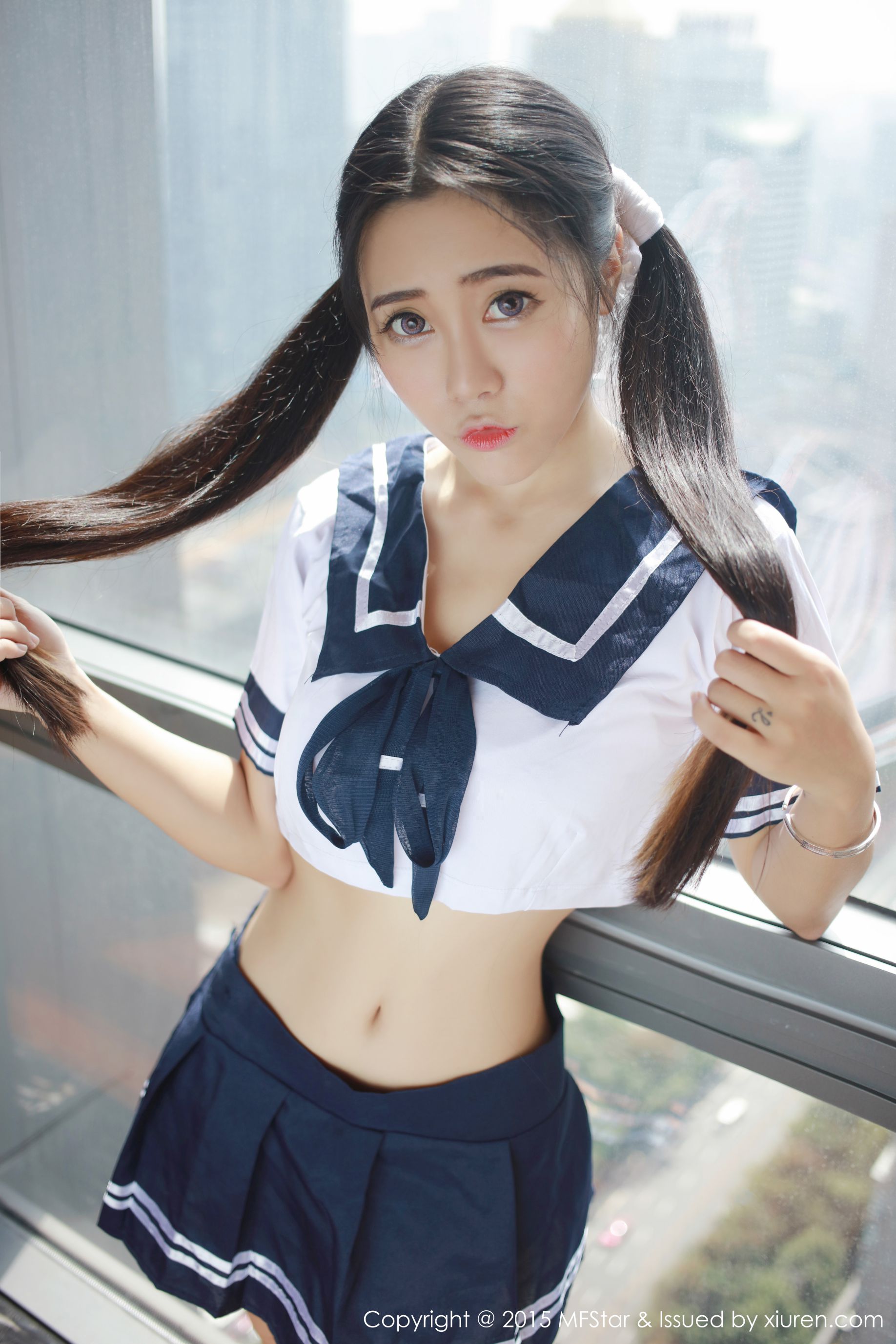 Dou Dou Liang Youlina 3 Set Sexy Uniform Series Model Academy MFSTAR VOL.032