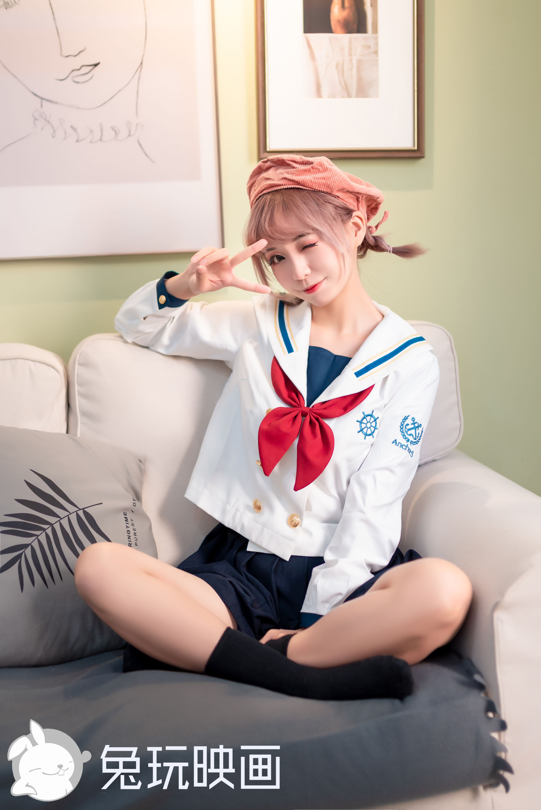 Rabbit Playing -JK Uniform Vol.040 Playful Girl