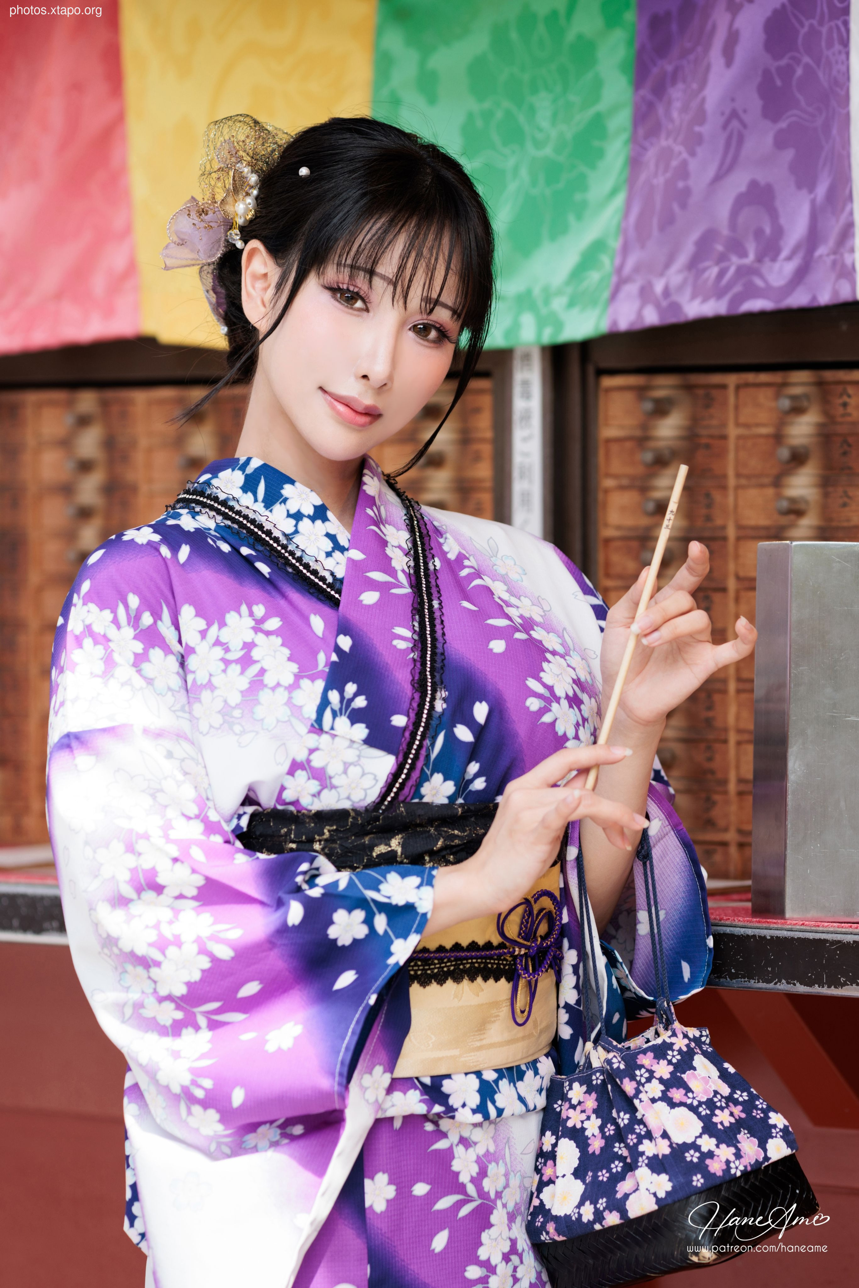 Violet summer yukata