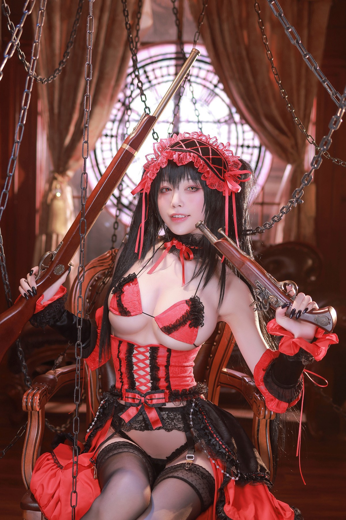 Shui Miao aqua Cosplay Tokisaki Kurumi