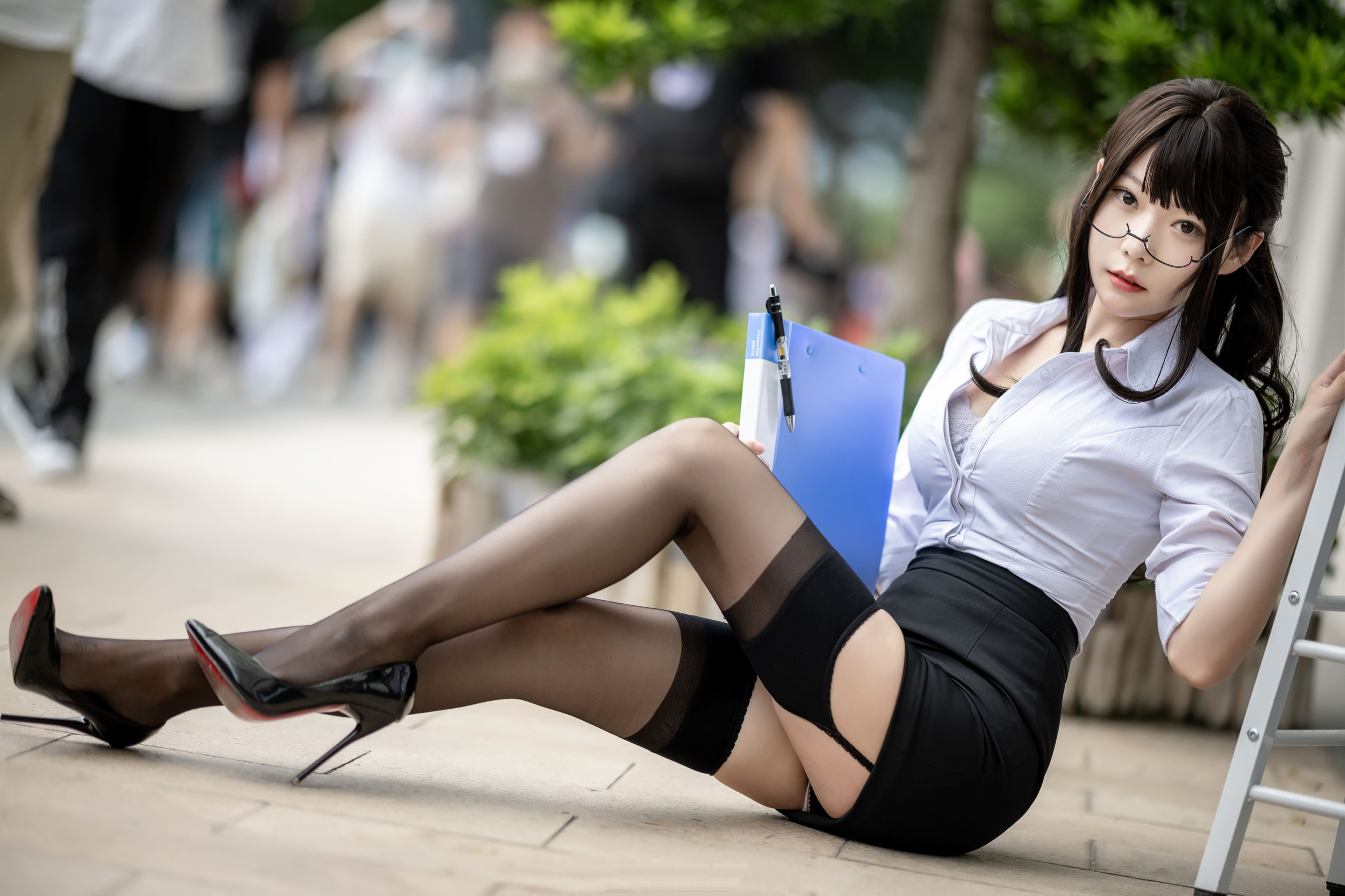 Net Red Coser Vanilla Meow Lulu Photo -Stockings suit temptation