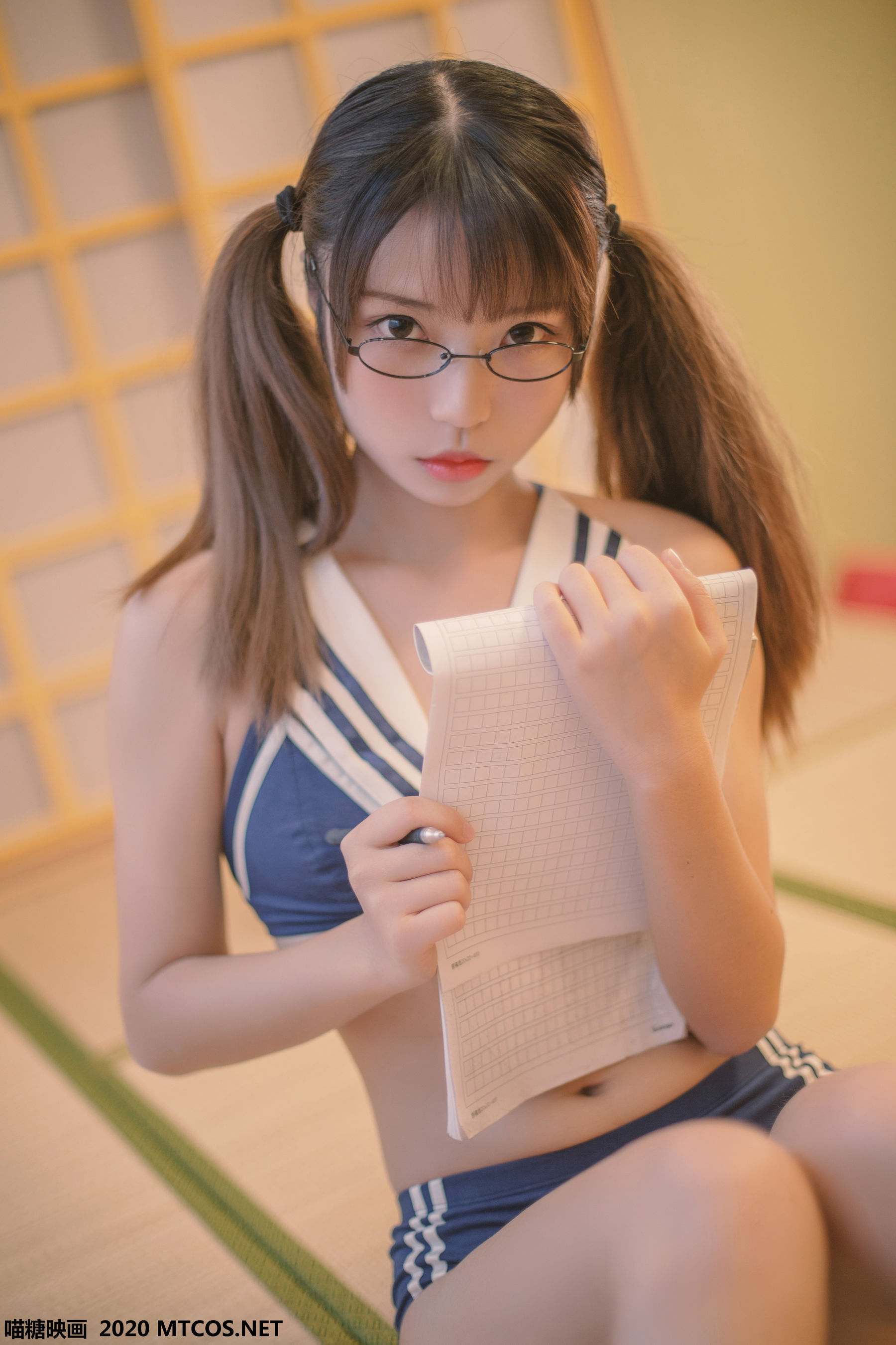 Meow Sugar Scales VOL.153 Blue and White Swimsuit