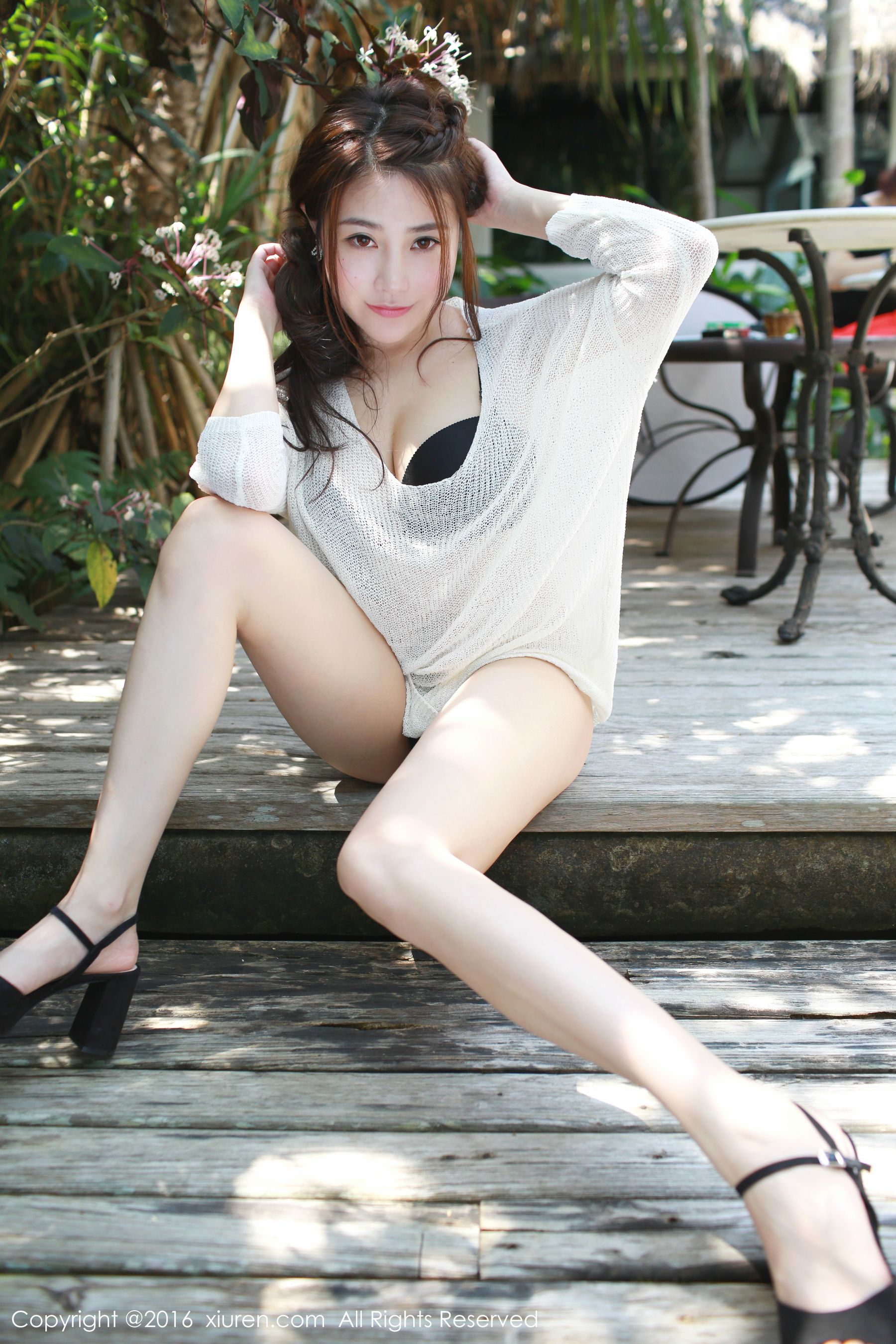 Promise Sabrina Thailand Pai County Wishes Traveling beautiful legs outer shooting series Xiuren No.497