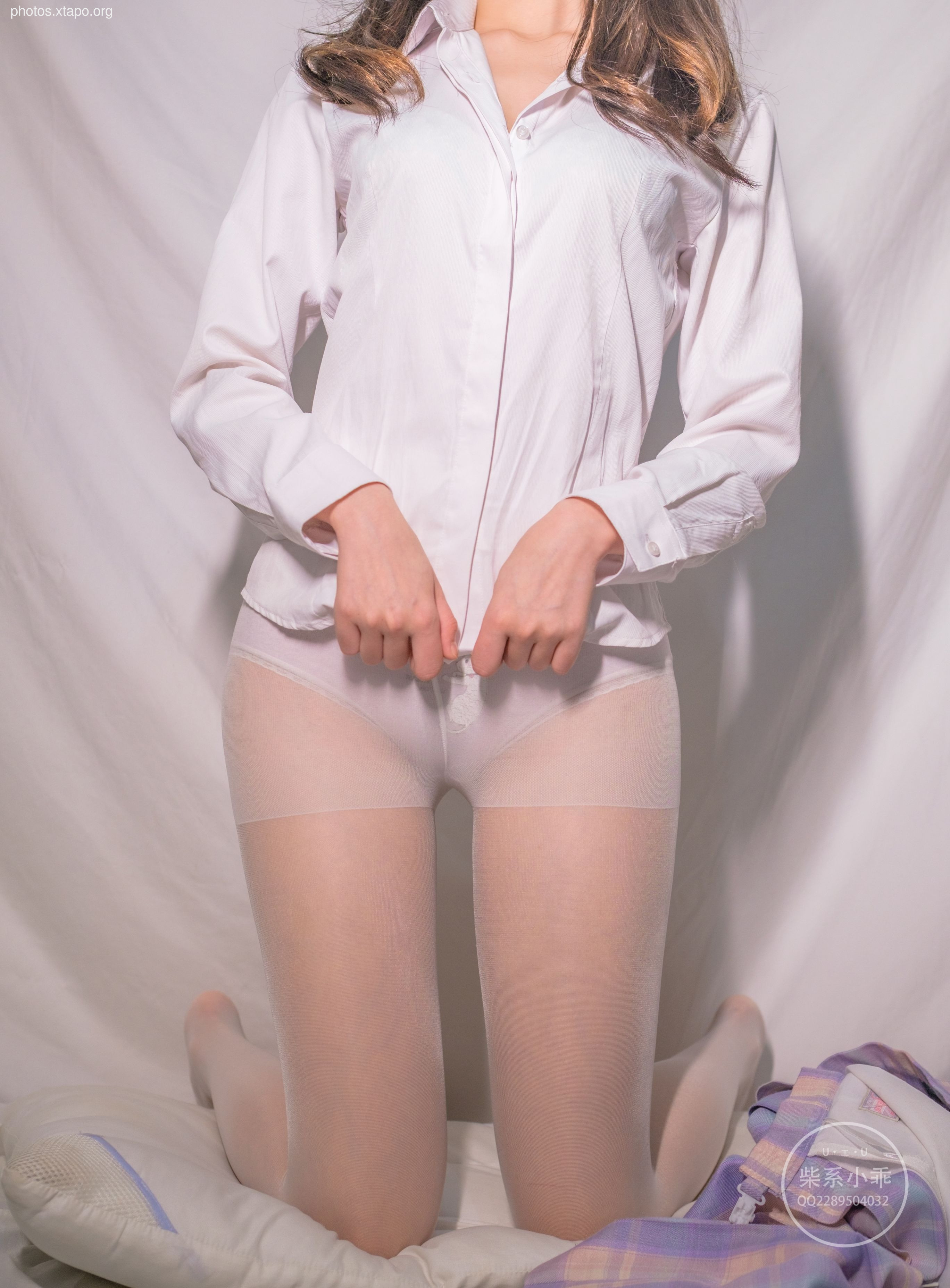 Childrens album -NO.02 decadent 01 short skirt white silk 73P -596MB