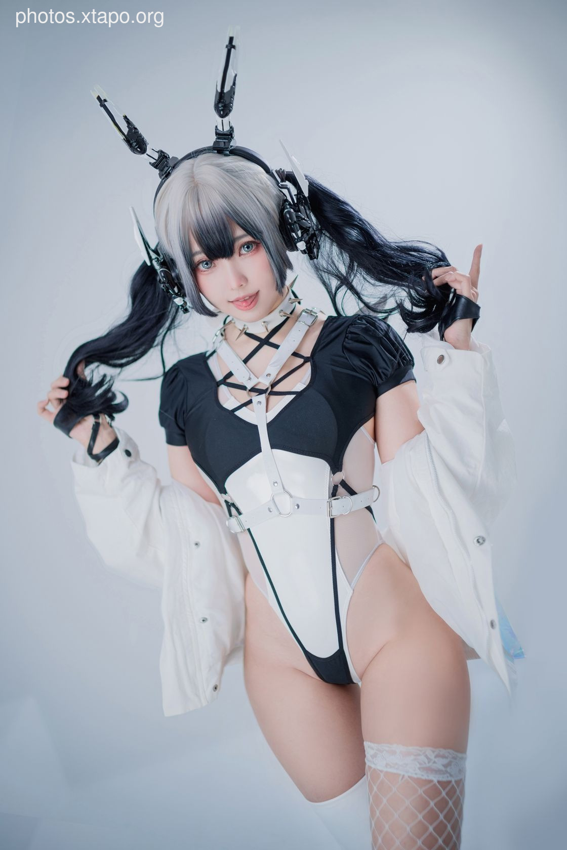 D- White cybergirl