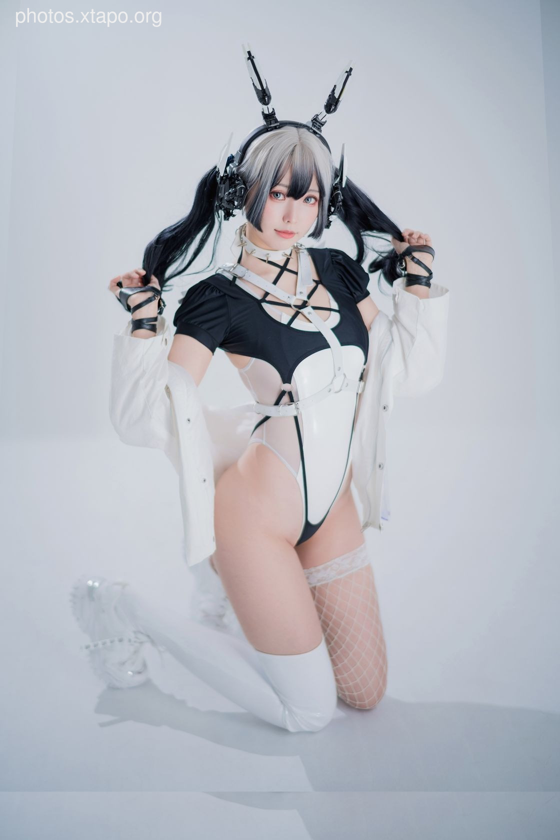 D- White cybergirl