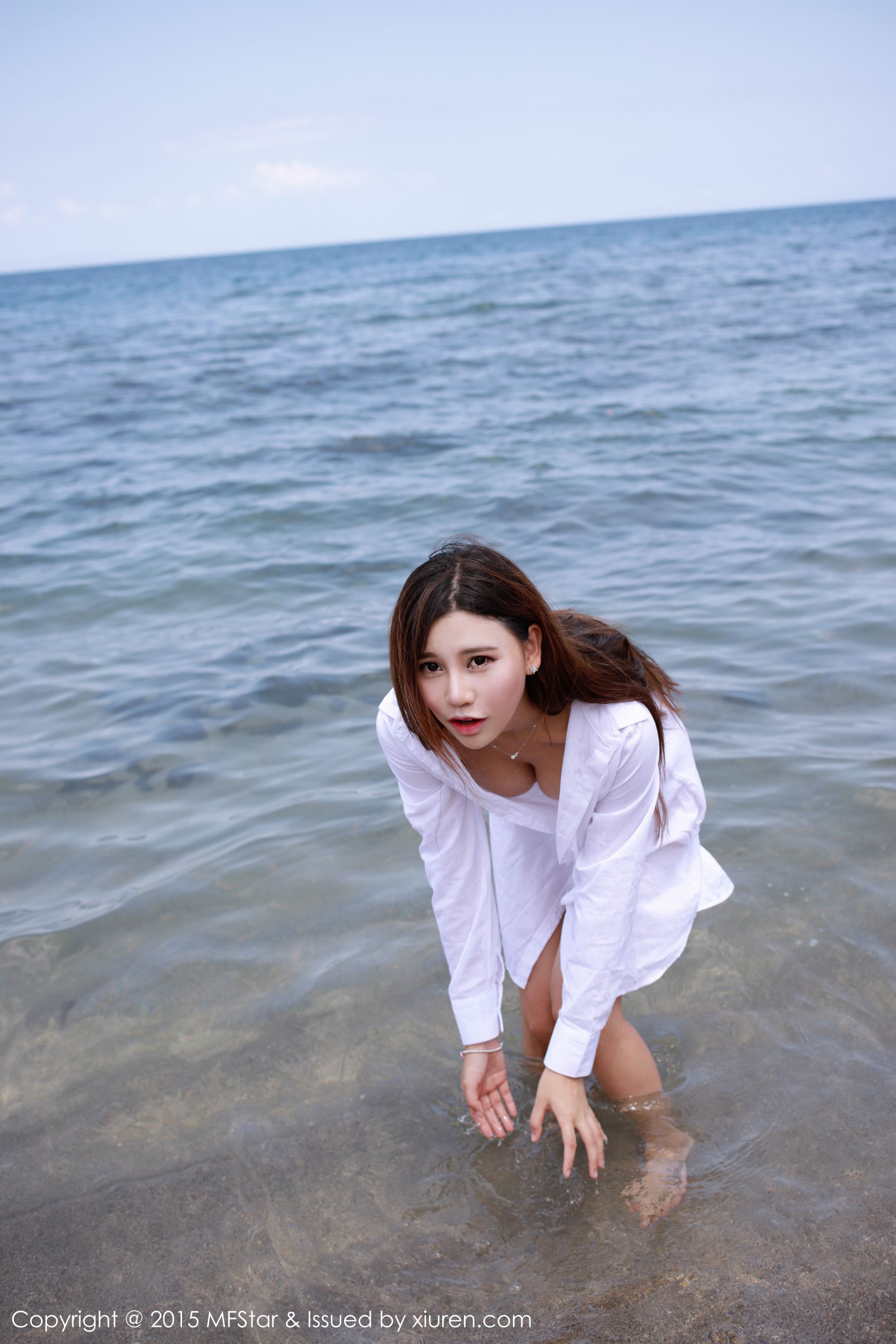 Milk Chu Chu's Longmu Island Travel white shirtbinding bikini Model Academy mfstar Vol.026