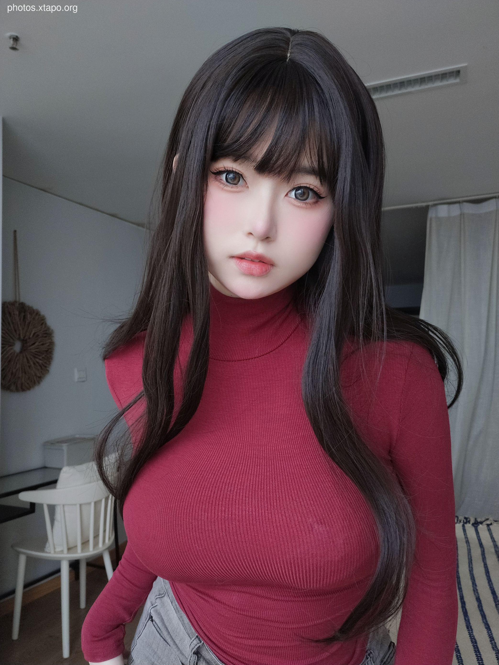 The full sister of the heroine K red sweater