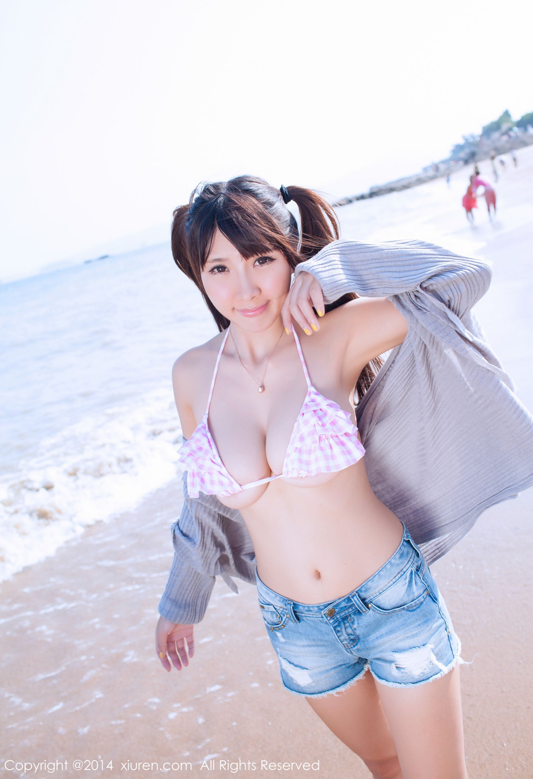 Li Zhenji/Xiao Qian Sunny Blasting Milk UnderwearSeaside Series Xiuren No.227