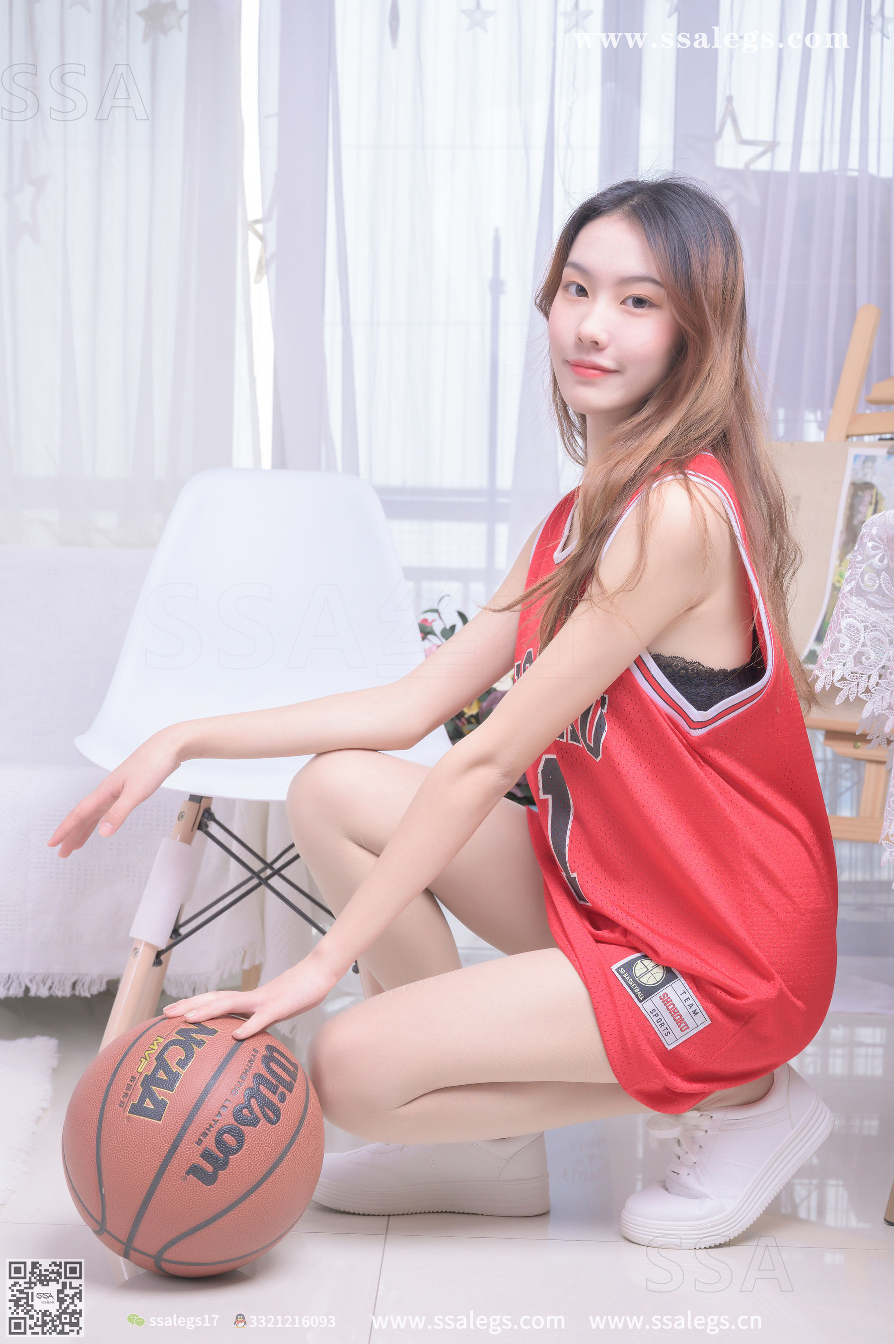 SSA Silk Club Super Clear photo NO.324 Ms. Susu Sister Su Su with a holiday at home to play basketball (top)