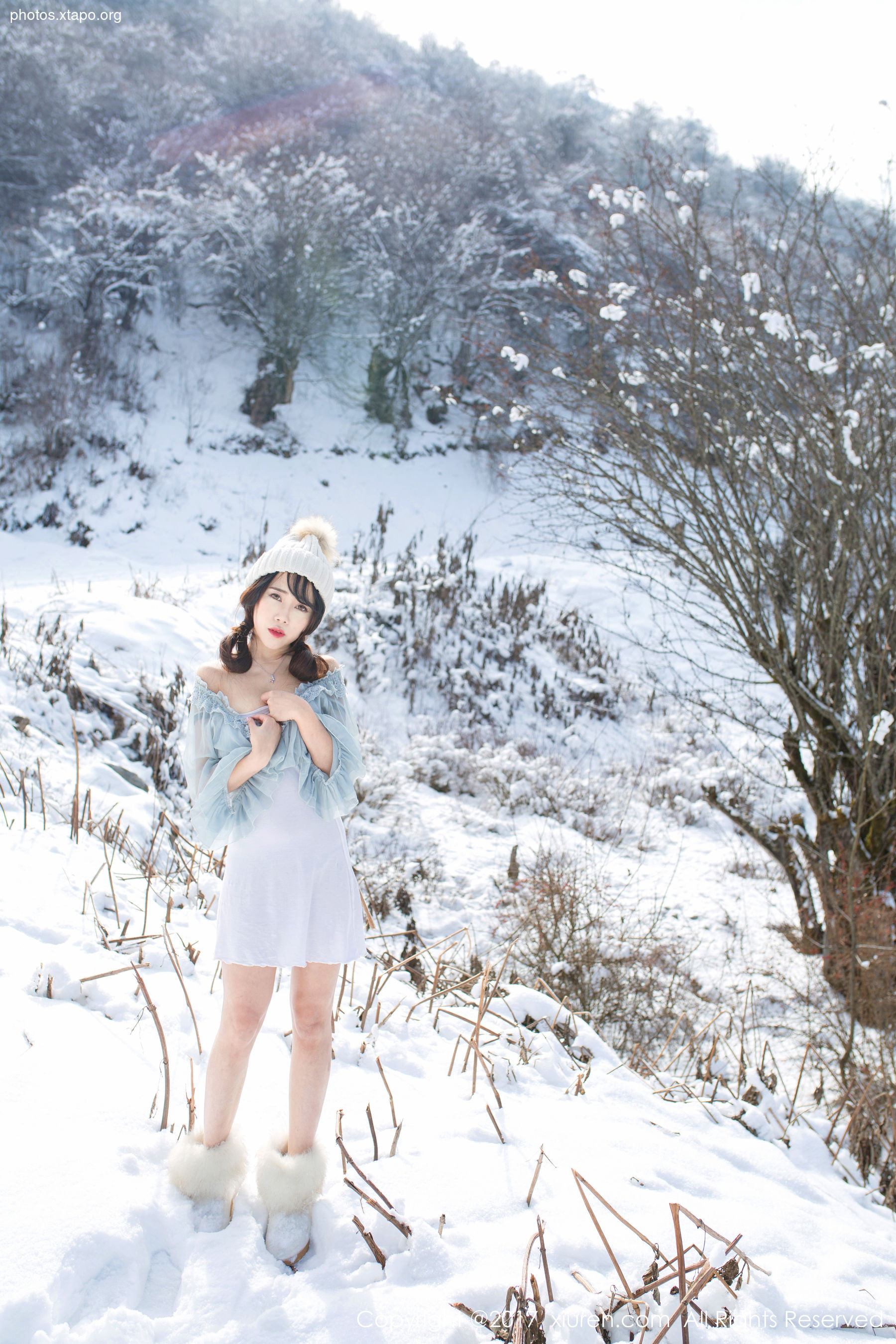 Dou Dou Liang Youlina Winter Snow Human Photography Xiuren No.720