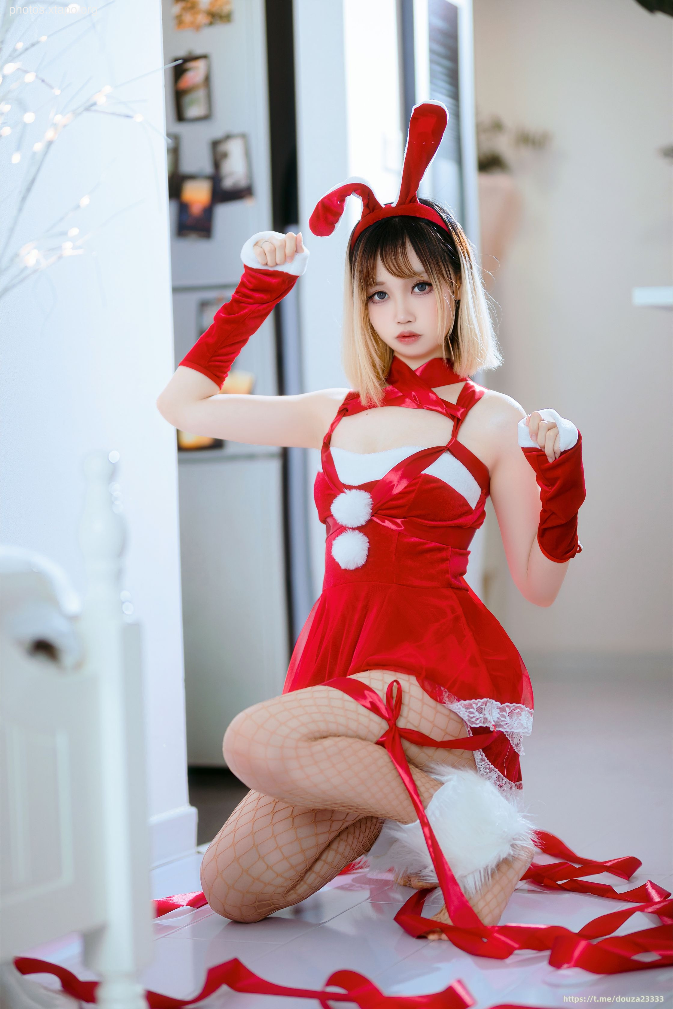 Sang W Yizi Net socks Ribbon Rabbit (December 25 Award Group Resources)