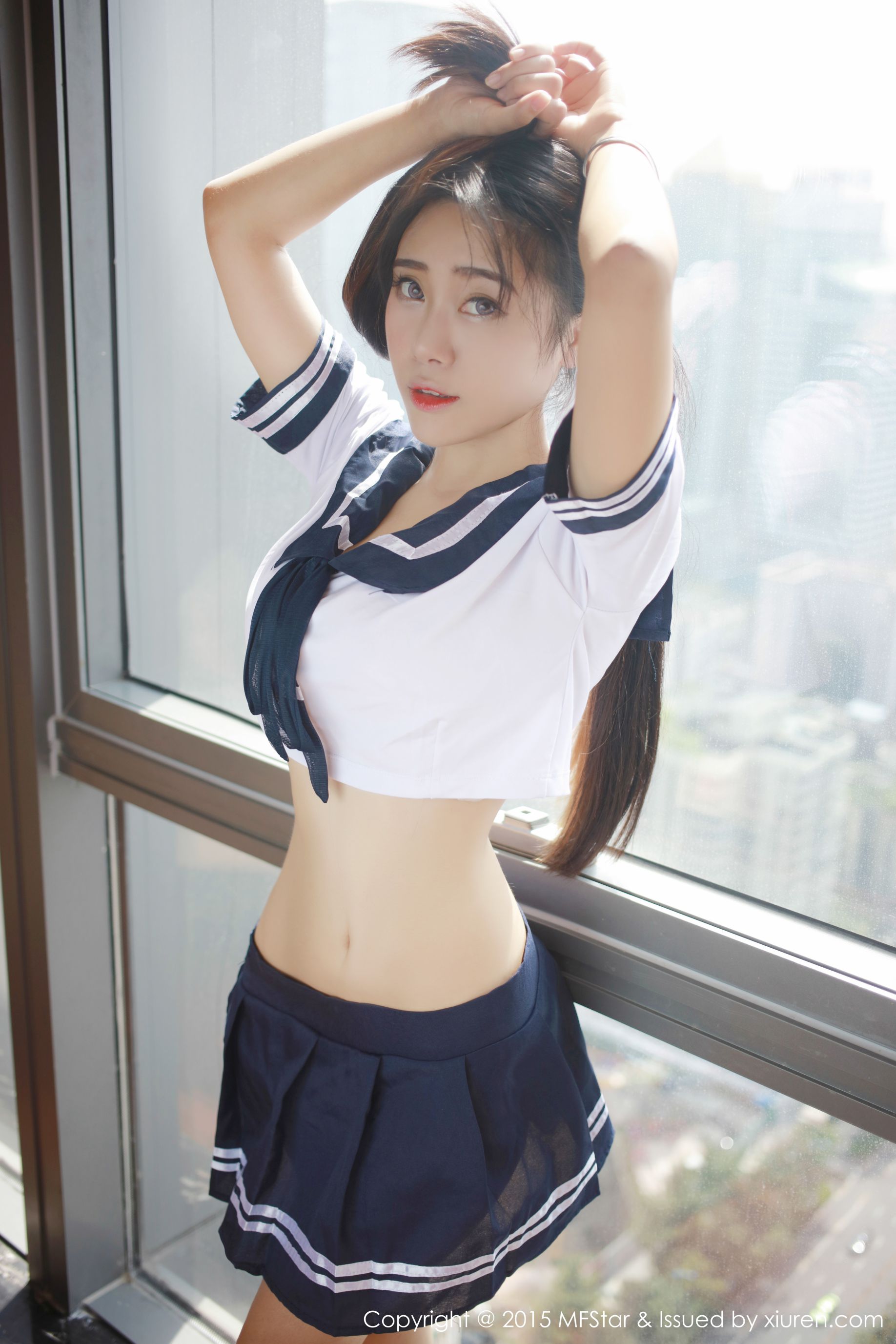 Dou Dou Liang Youlina 3 Set Sexy Uniform Series Model Academy MFSTAR VOL.032
