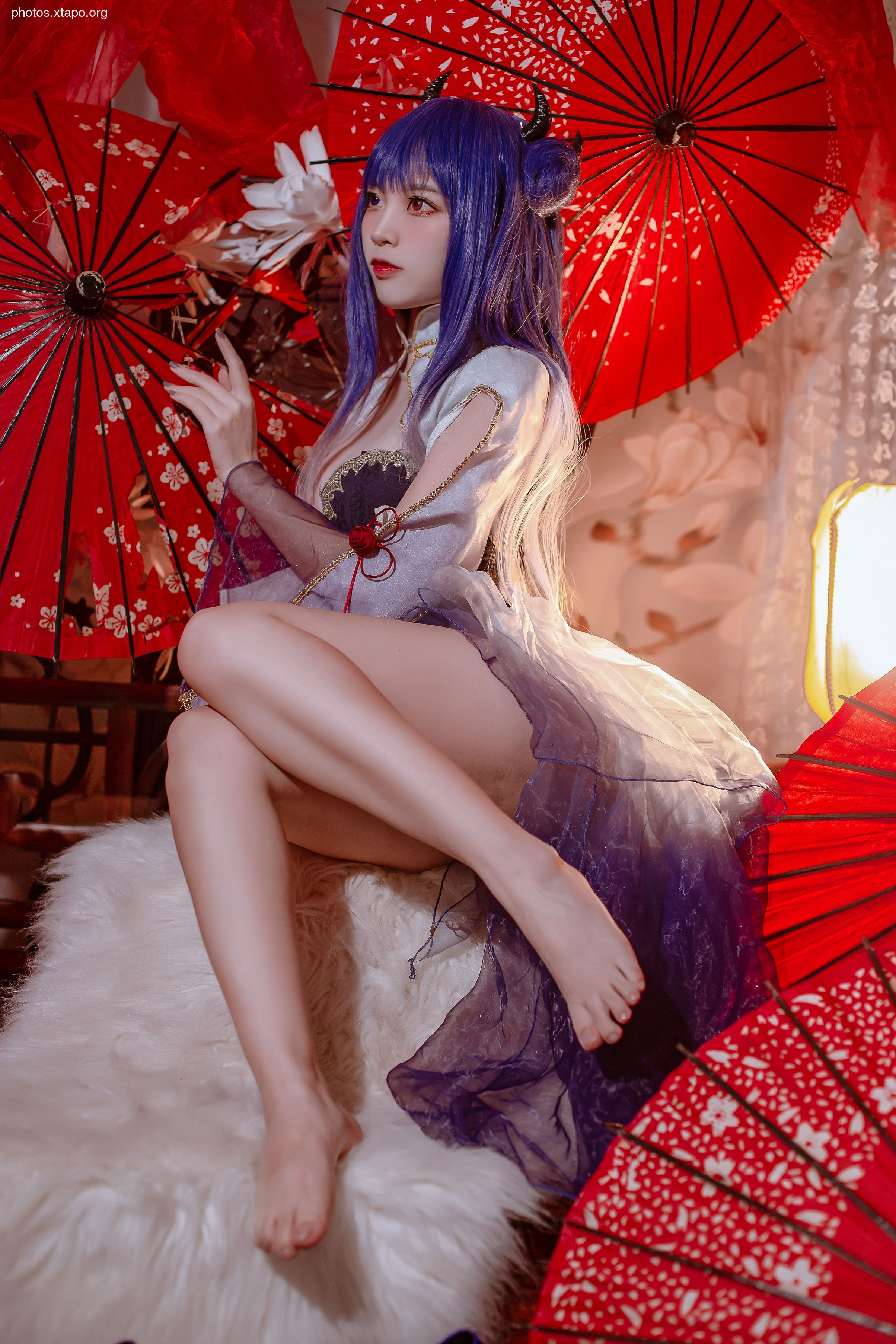 Popular coser Nisa - Blue Ibuki Cheongsam 29P-197MB