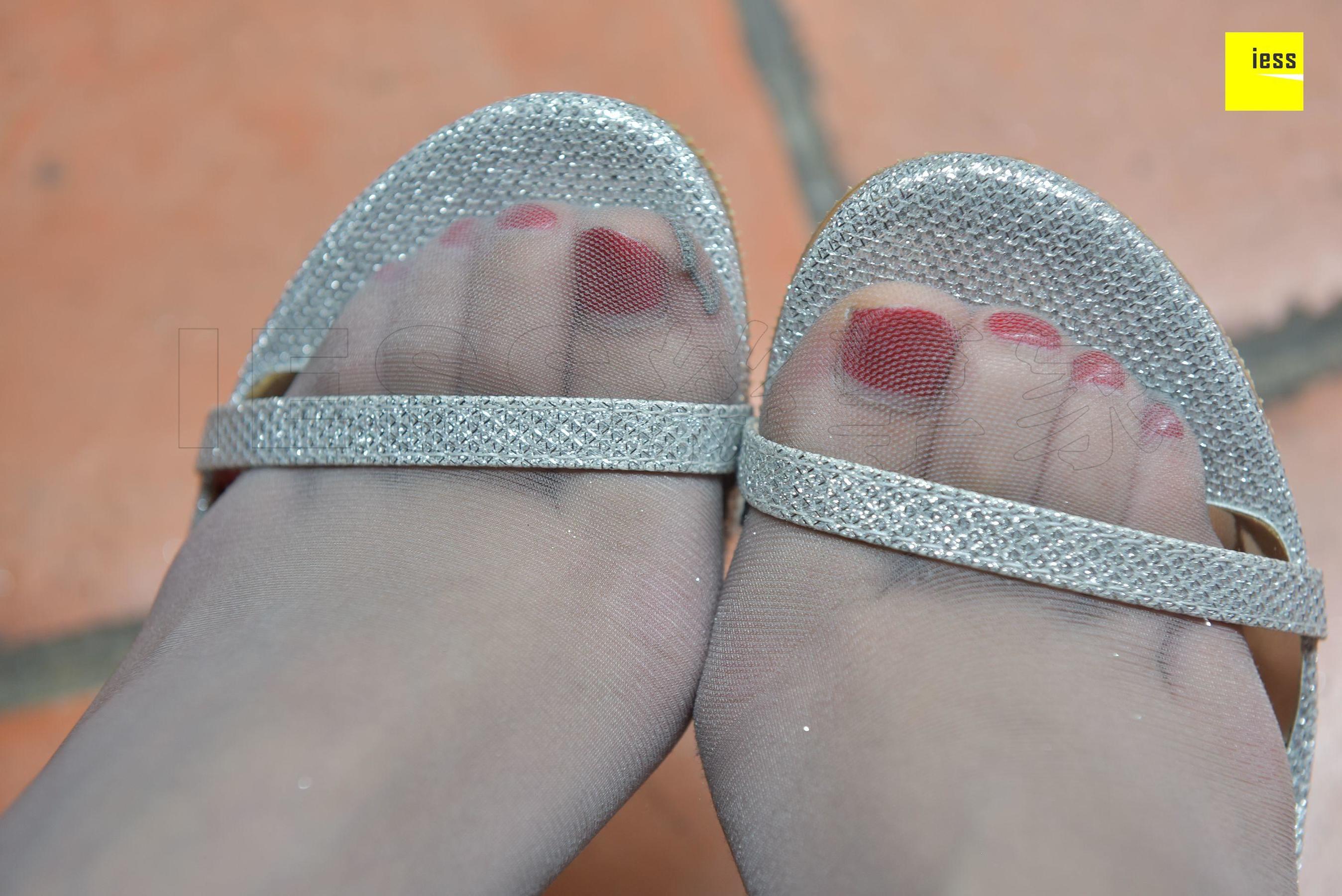 Seven -seven One word buckle sandals gray silk Different Thoughts to IESS Silk Enjoy Home 189