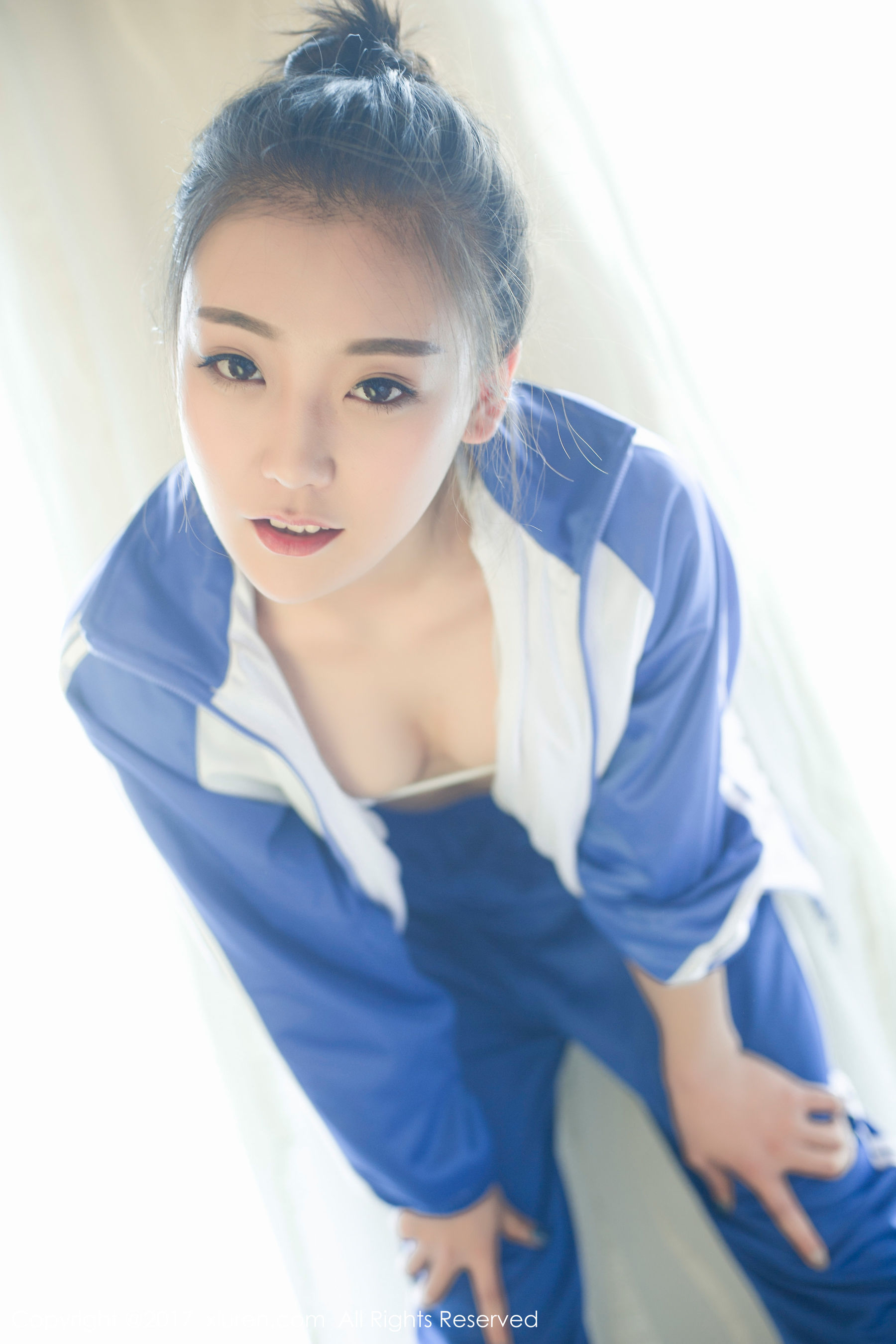 Model Chen Meng's Jasmine -like Fresh and Thorough Girl Temptation Xiuren No.690