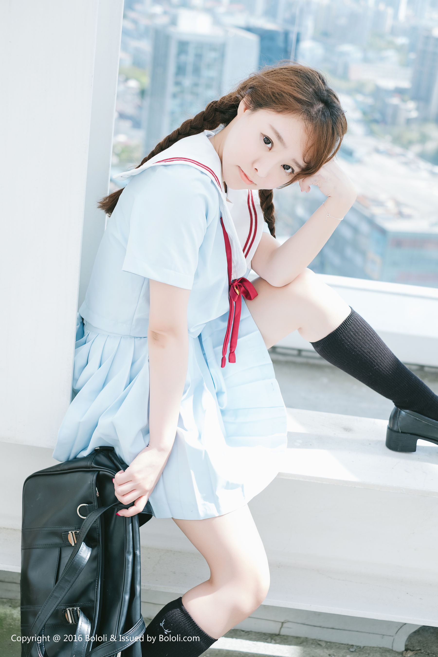 Liu Yanqi Japanese School Uniform Girl Qi Meng Culture KIMOE VOL.025