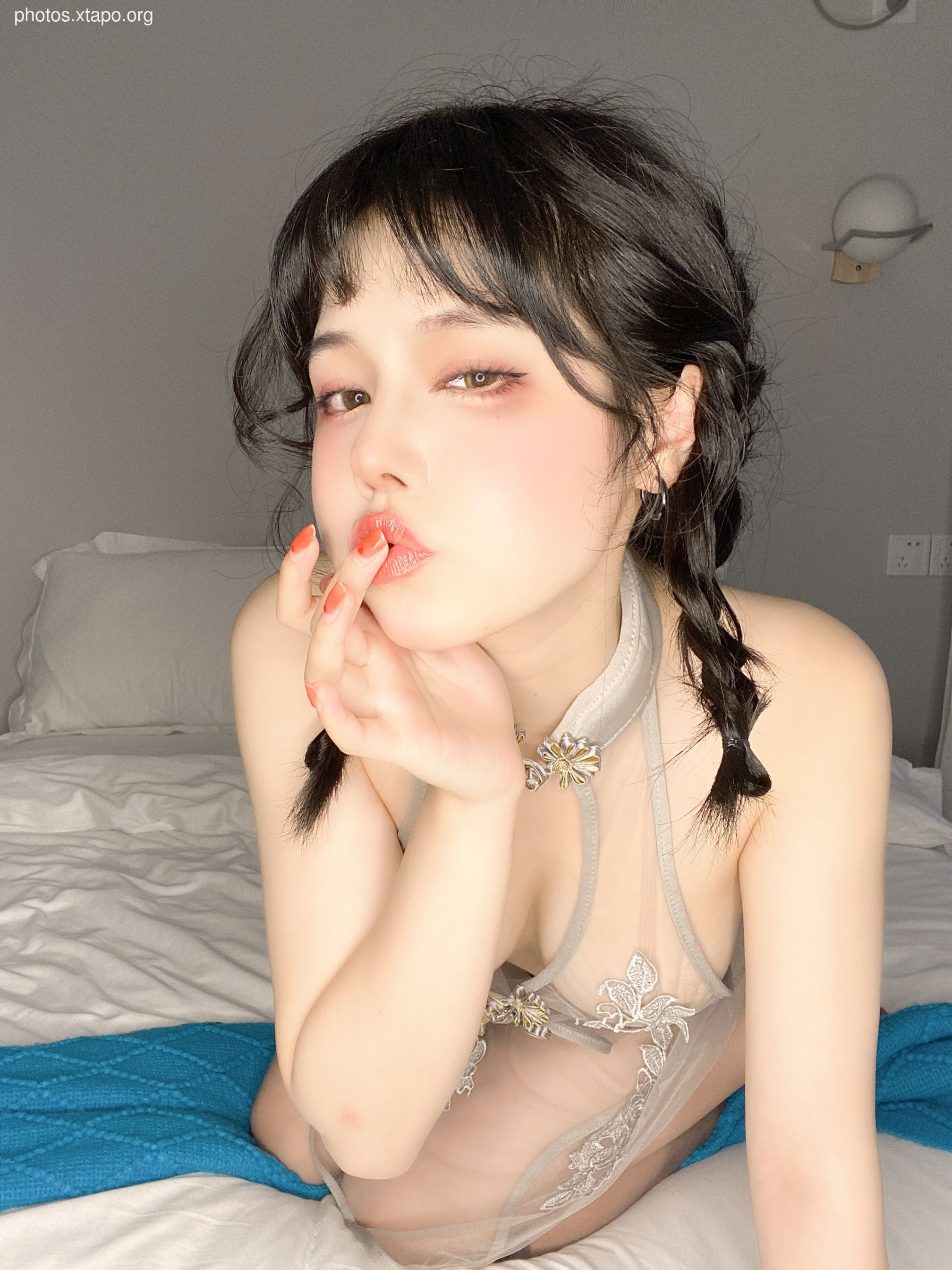 July meow transparent gray tear socks 45P-448MB