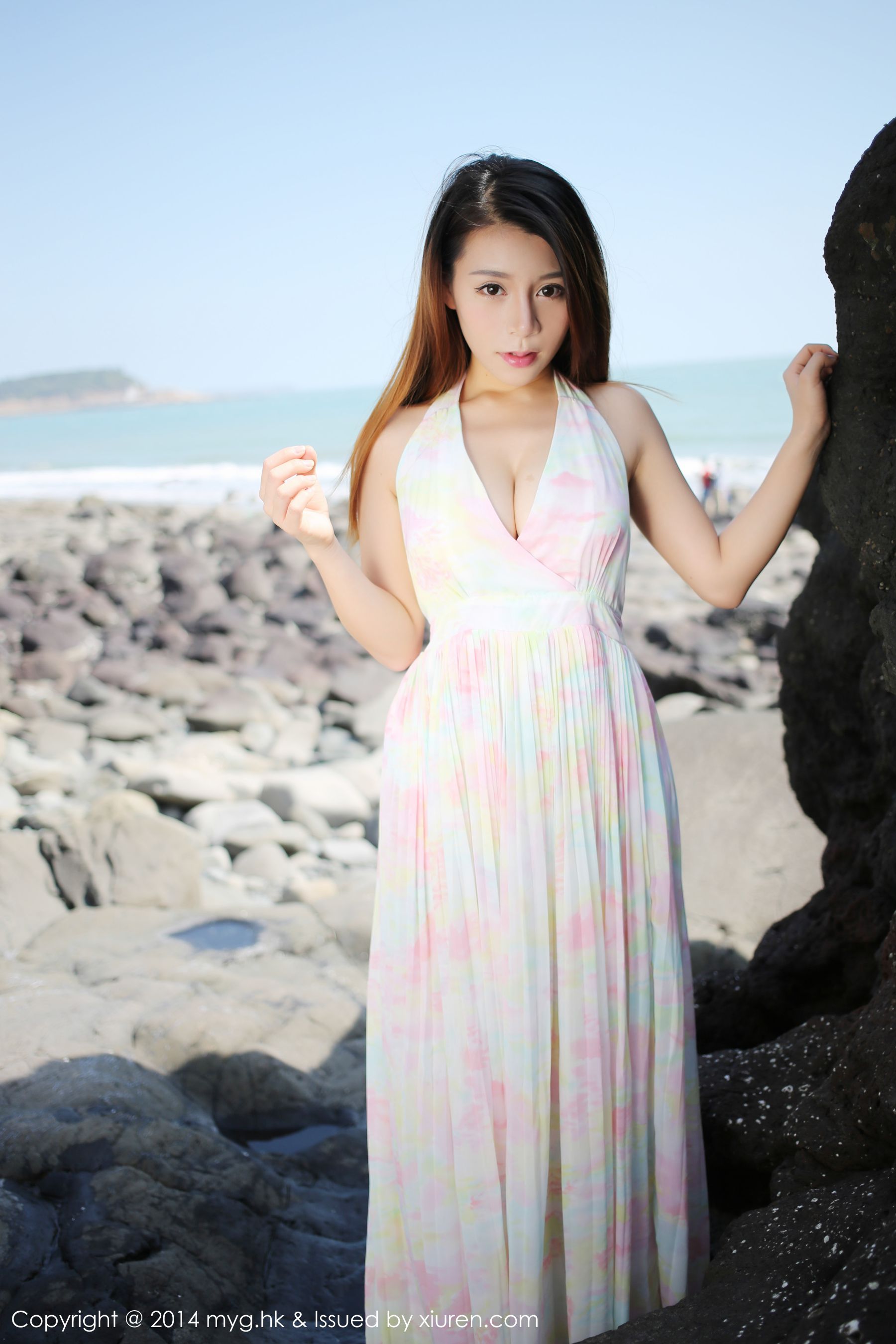 Vetiver Xiamen Travel Shooting fresh long skirtunderwearbikini Miyuan Pavilion Mygirl VOL.074