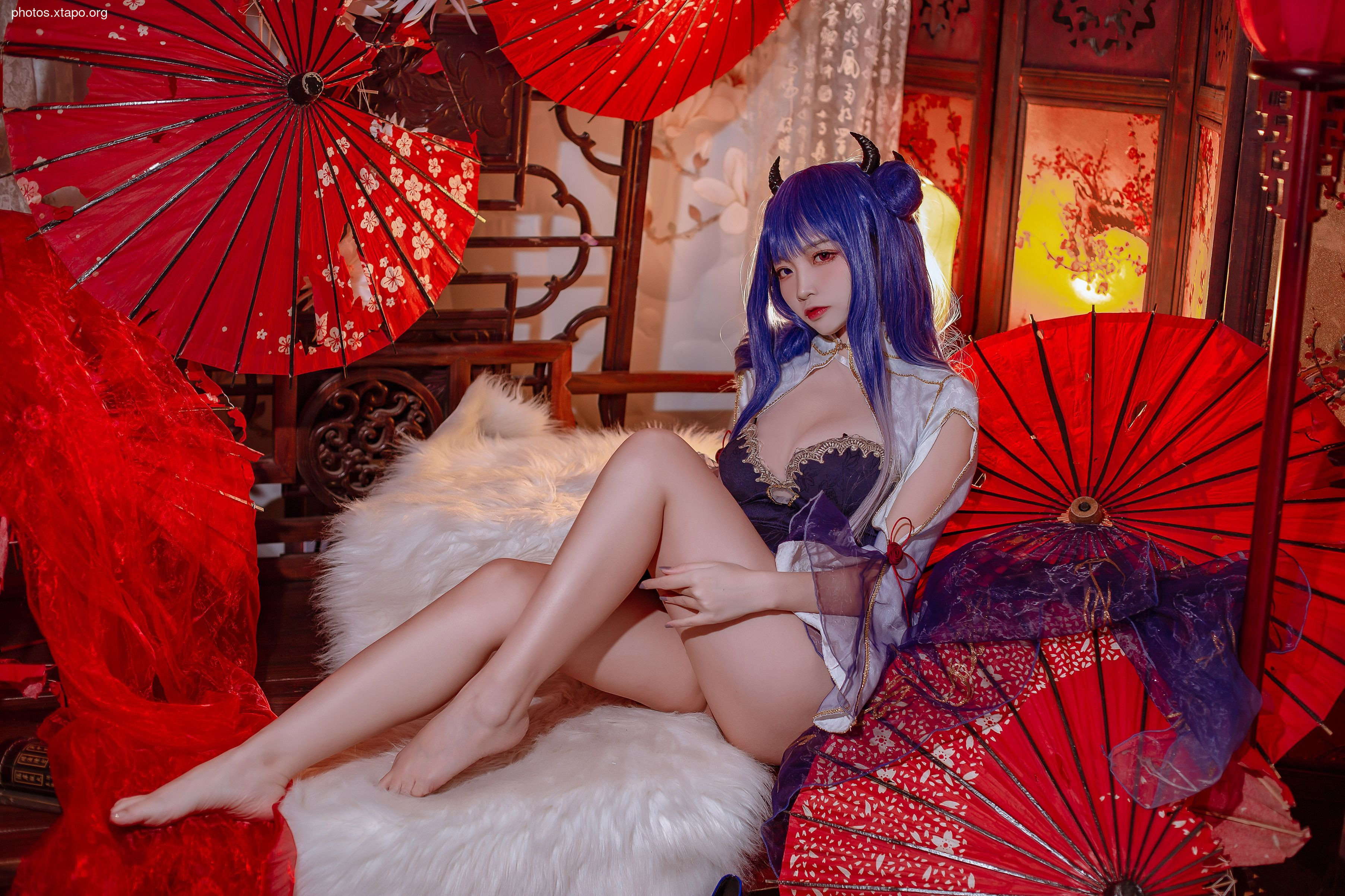 Popular coser Nisa - Blue Ibuki Cheongsam 29P-197MB