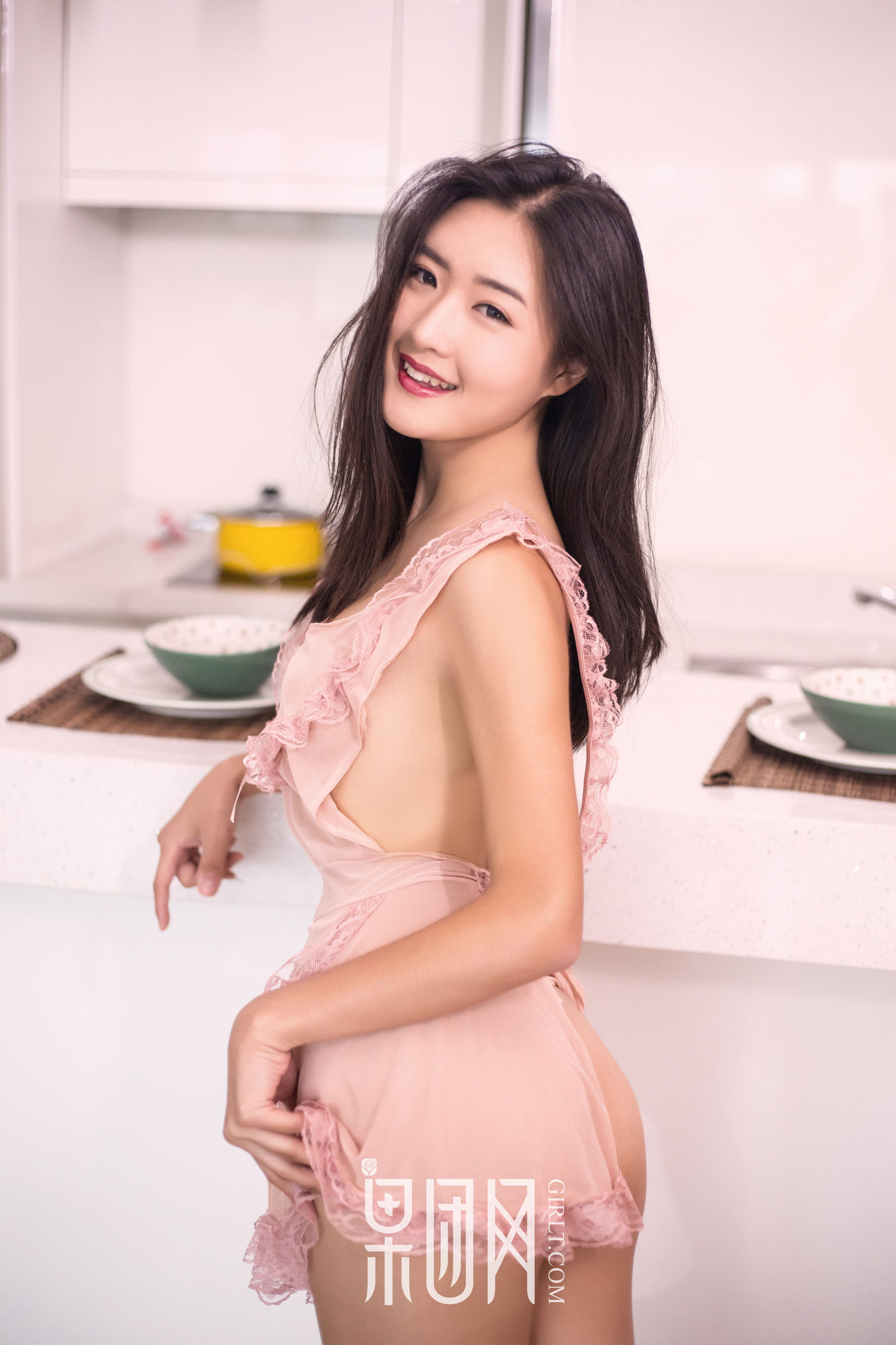 Zhou Yanlin Lin Pure Powder Skirt High Speed fruit group girlt No.013