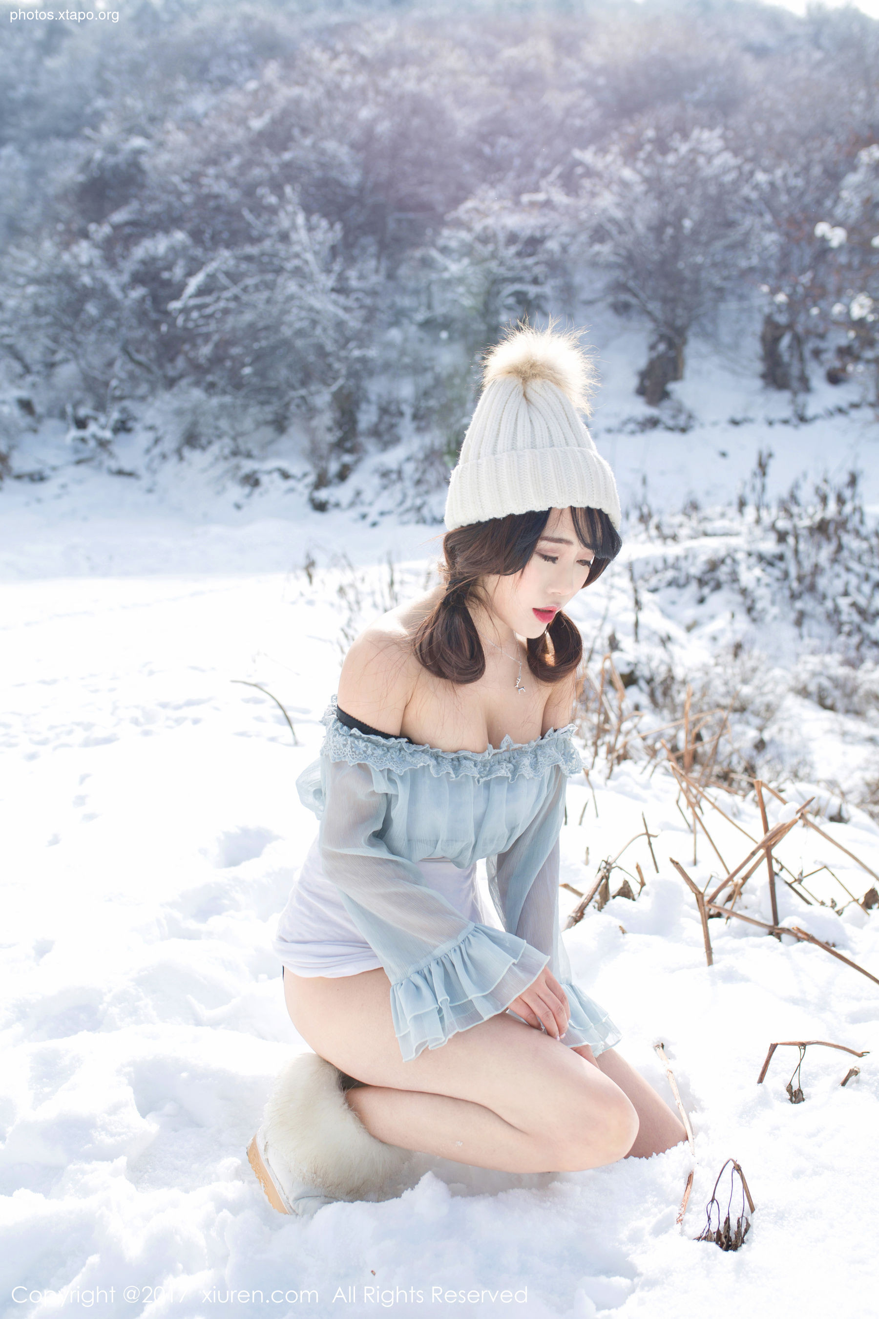 Dou Dou Liang Youlina Winter Snow Human Photography Xiuren No.720