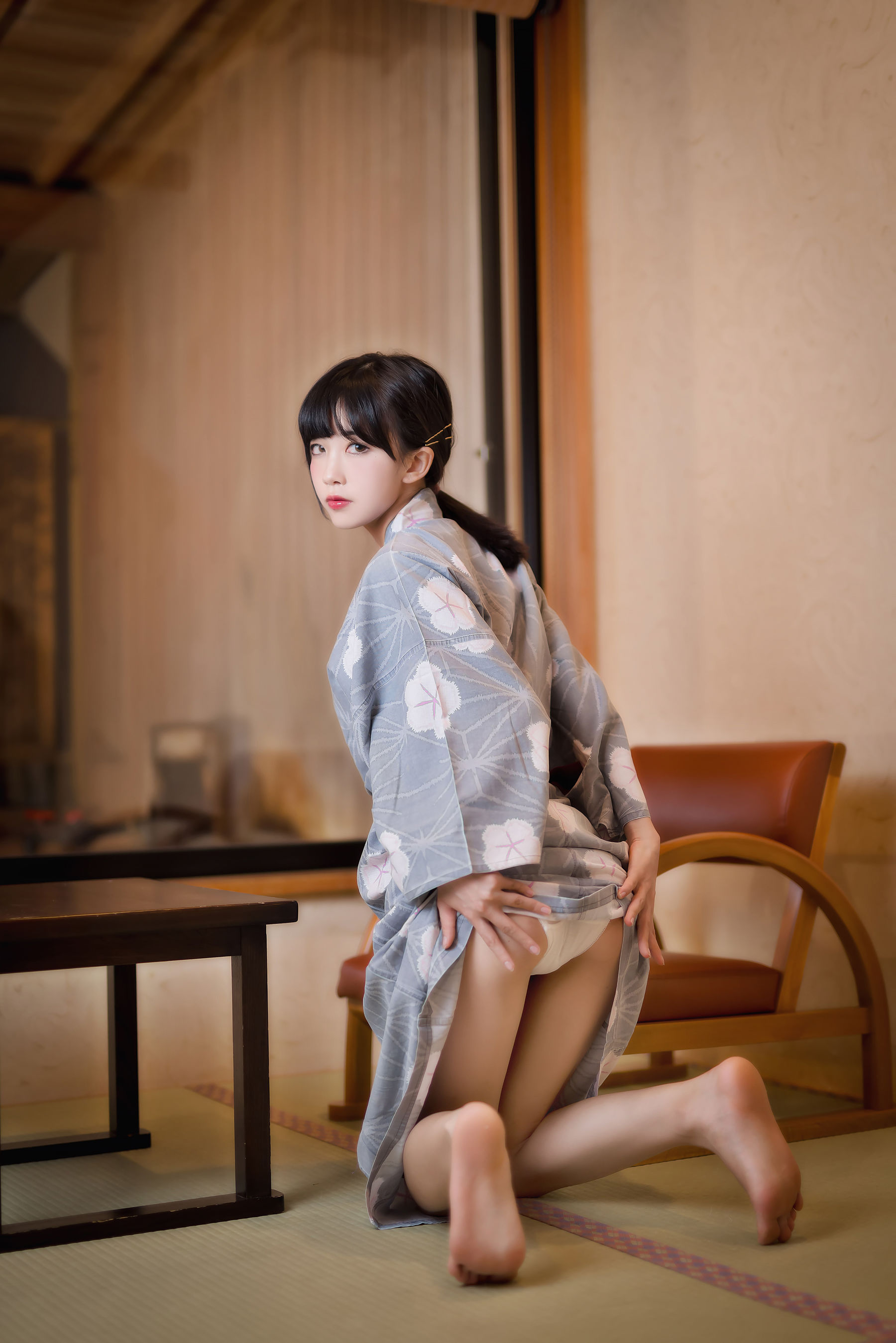 COS Welfare Anime blogger Shui Miao Aqua -Hot Spring Kimono