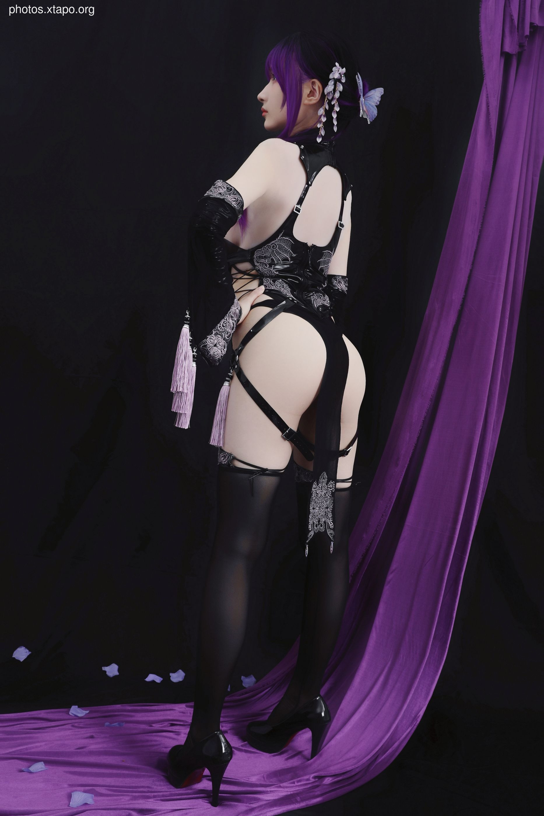 Younian Youmeko Purple Susi Cheongsam 35P-367MB